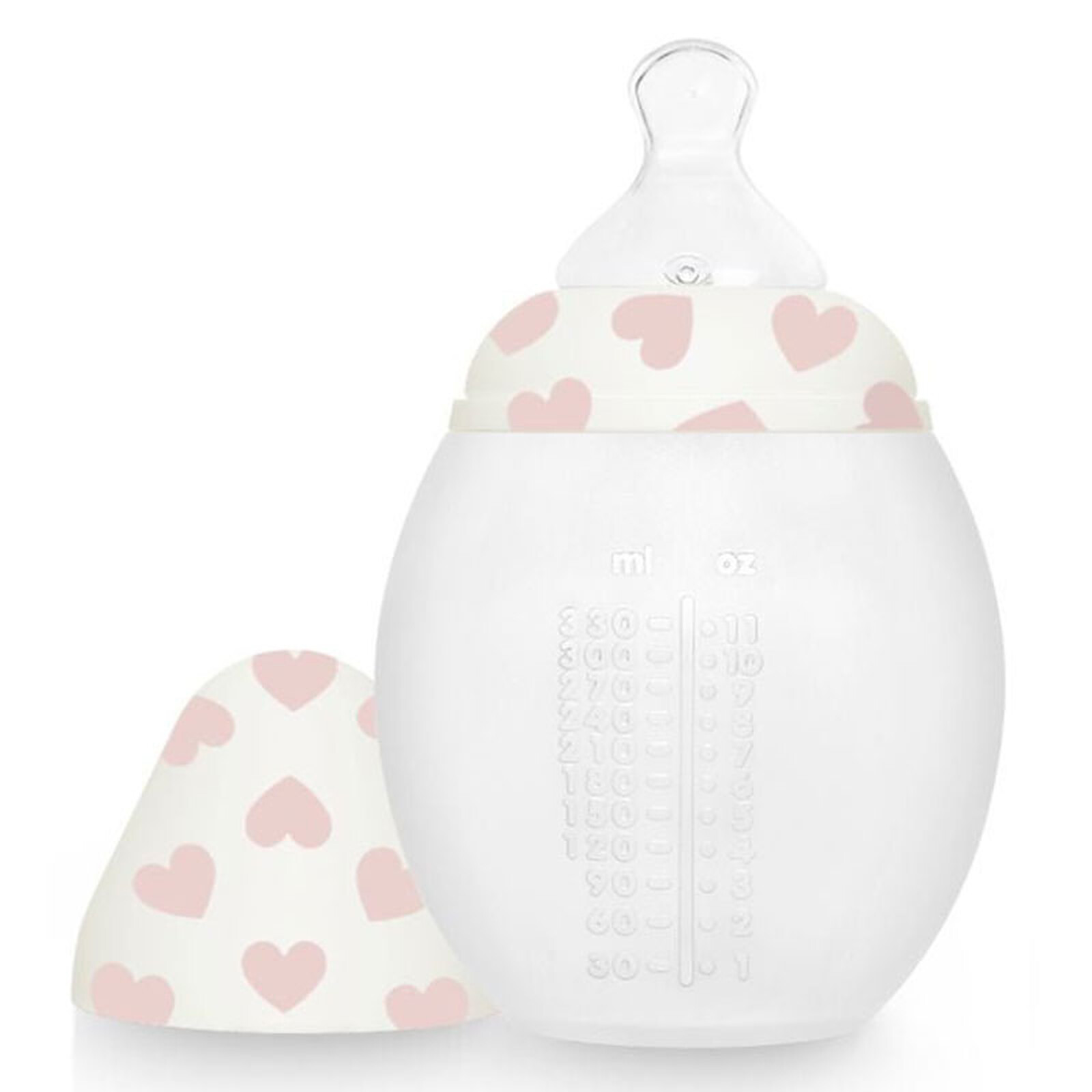 Biberon BibRond Full of Love Pink - 330 ml  Elhée