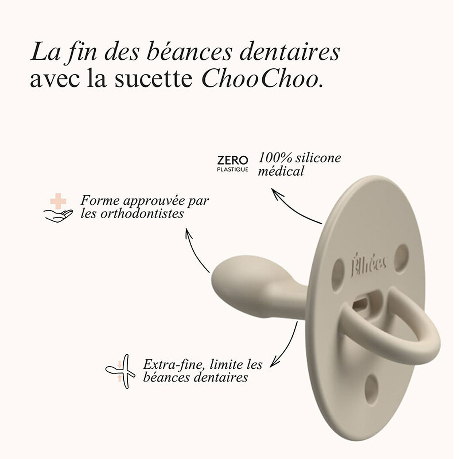 Lot de 3 Sucettes Physiologiques Bobby - 6 Mois + Elhée