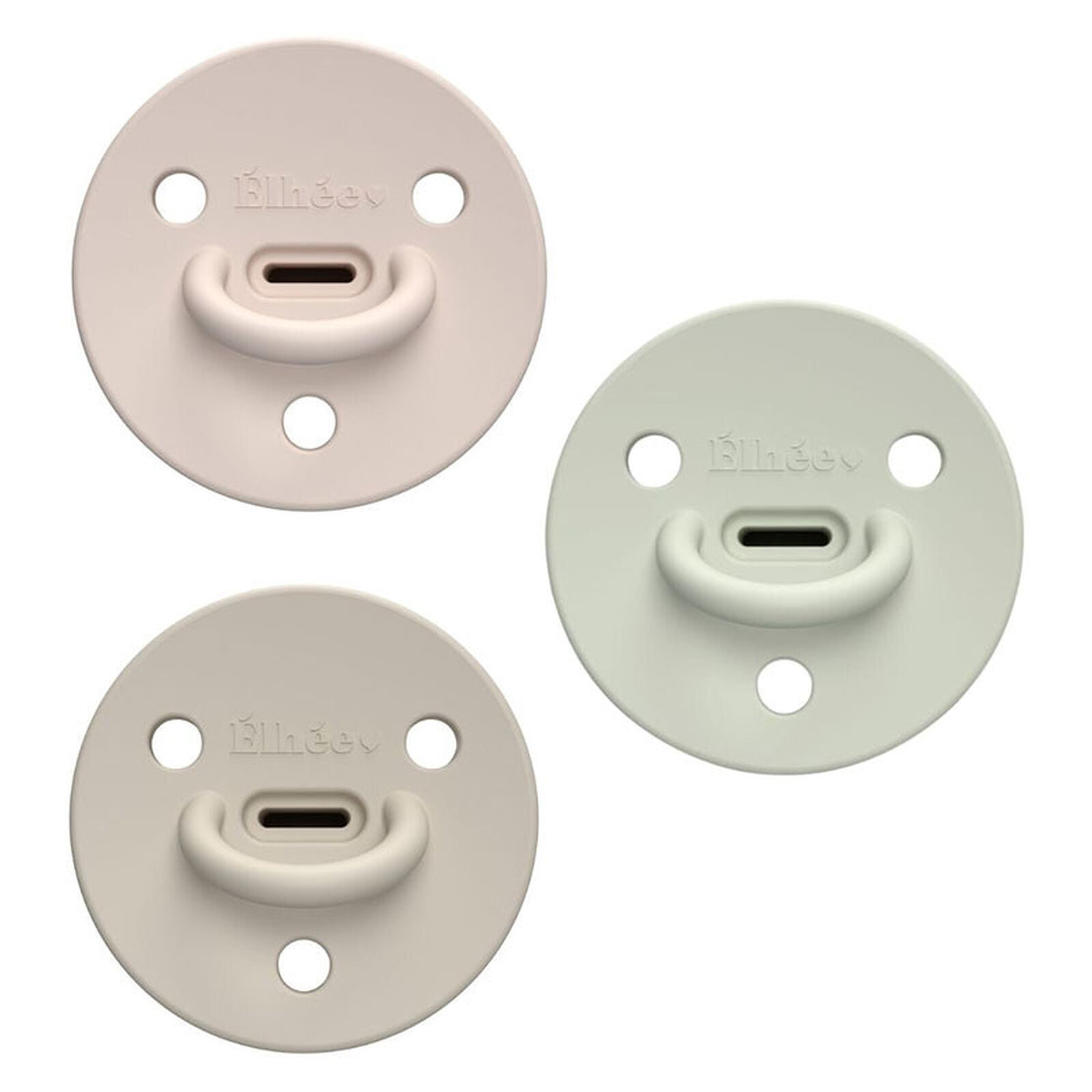 Lot de 3 Sucettes Physiologiques Billie - 6 Mois + Elhée