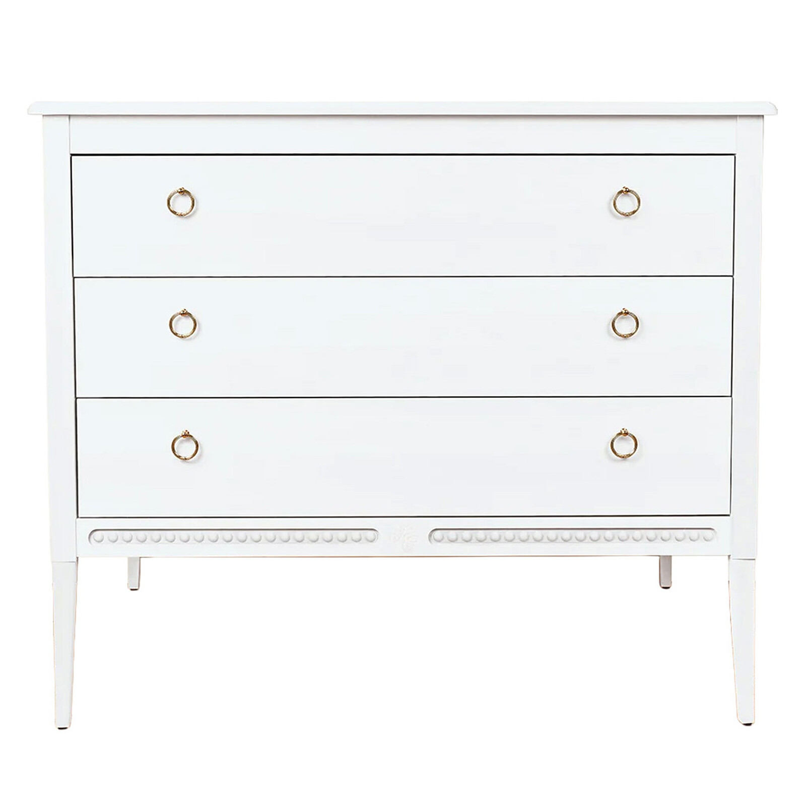 Commode Gustavienne - Blanc Tartine et Chocolat