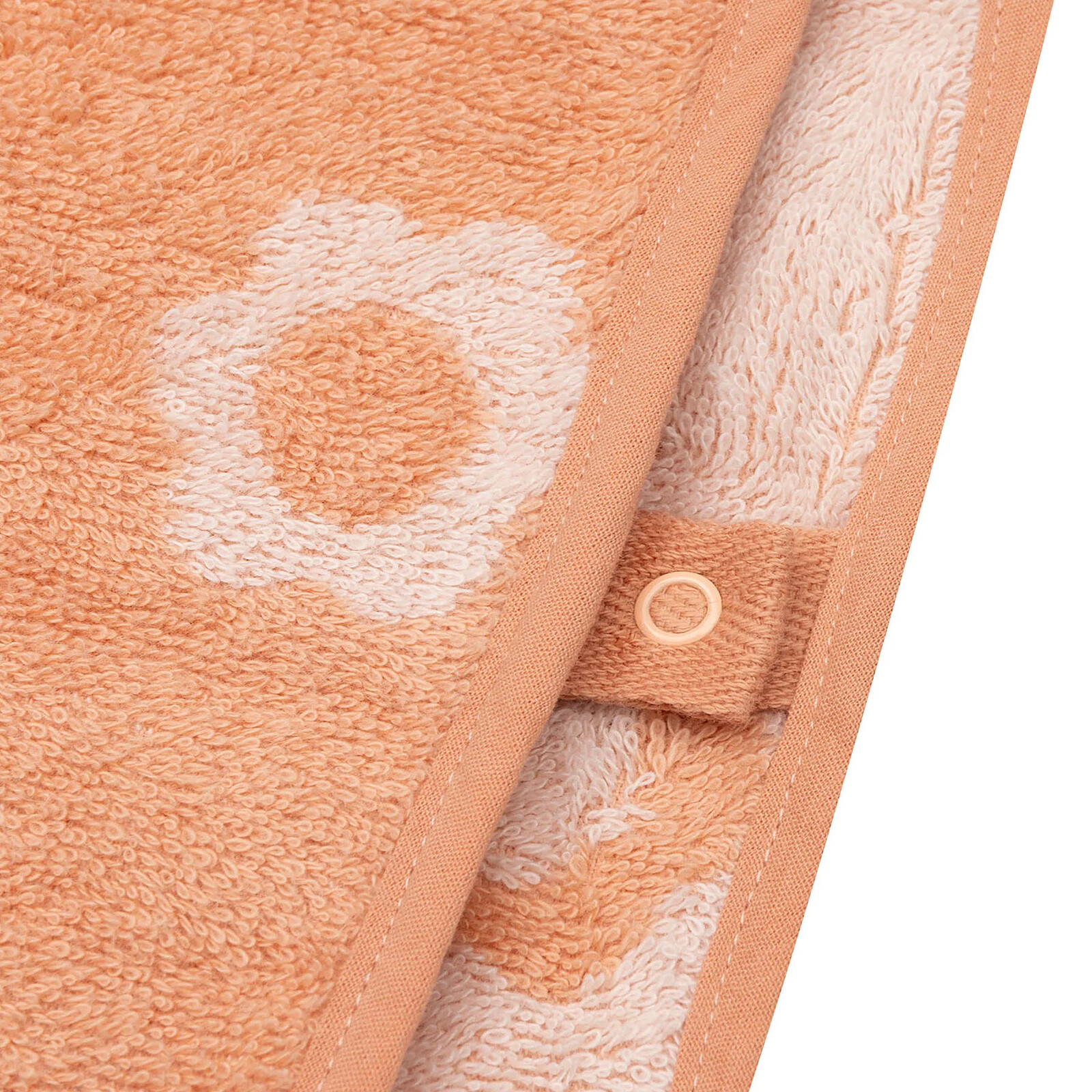 Poncho de Bain Eponge Jacquard Réversible - Flower Blush pas cher