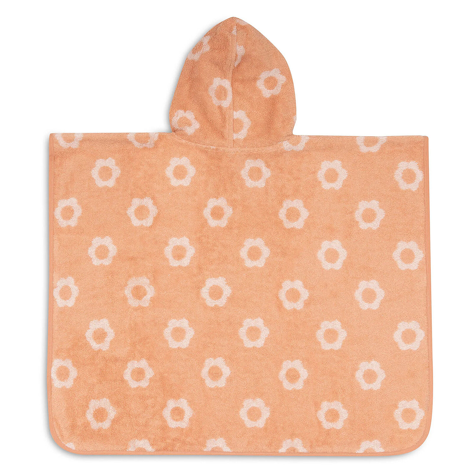 Avis Poncho de Bain Eponge Jacquard Réversible - Flower Blush