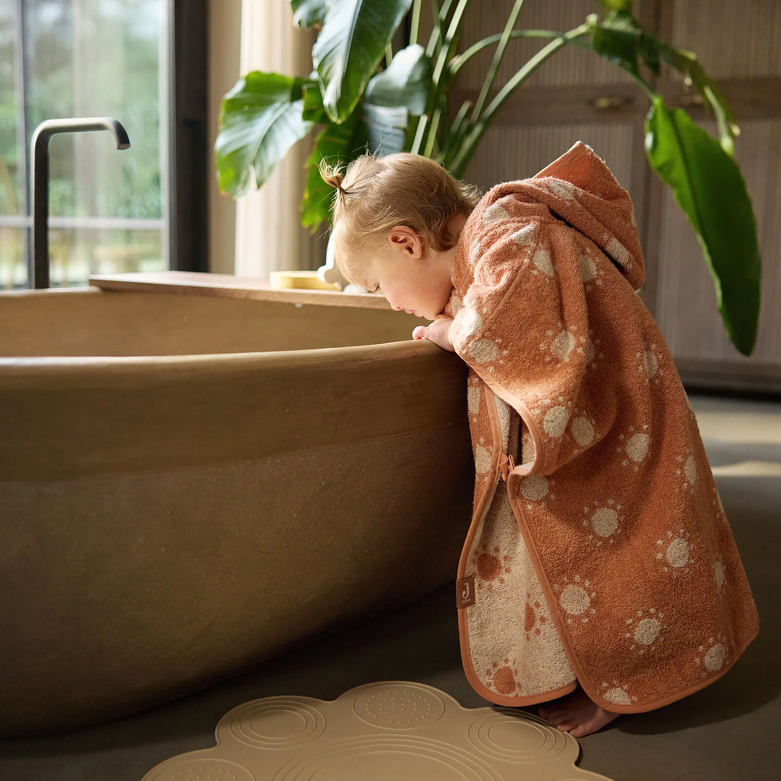 Avis Poncho de Bain Eponge Jacquard Réversible - Sun Light Terra