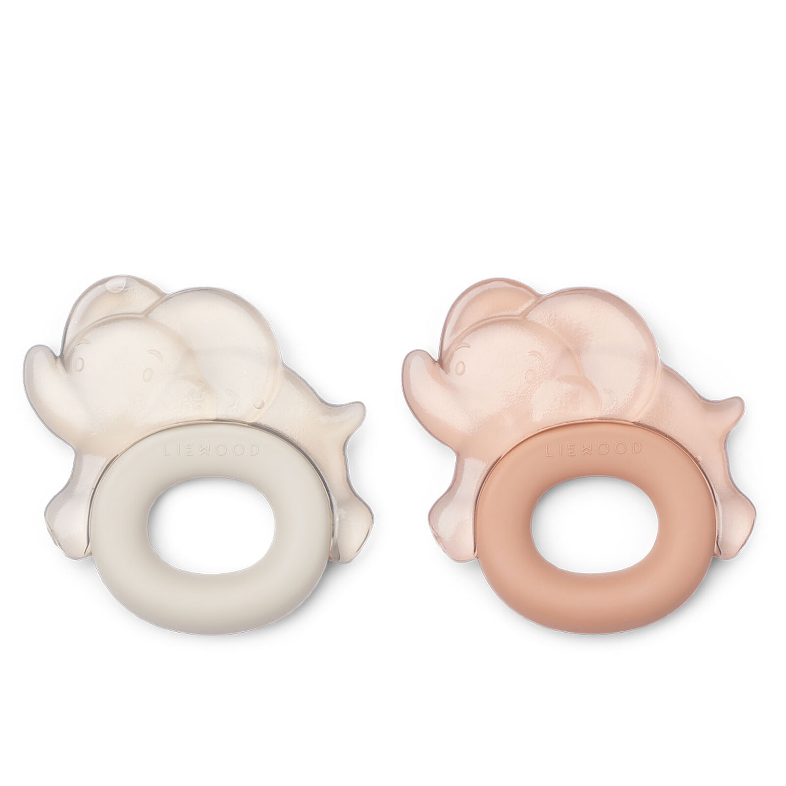 Lot de 2 Anneaux de Dentition Rafraîchissants Rita Eléphant - Pale Tuscany / Sandy Liewood