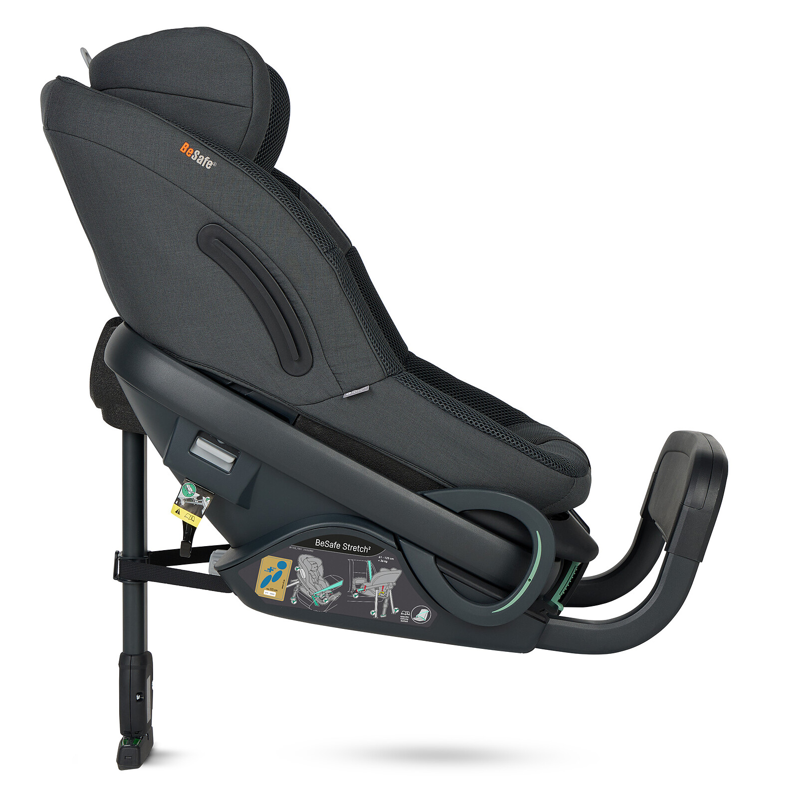 Siège Auto Stretch² i-Size Groupe 0/1/2 - Anthracite Mesh BeSafe