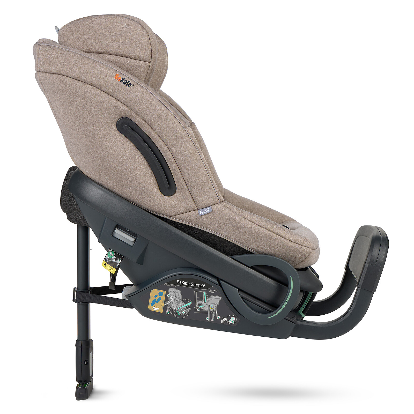 Siège Auto Stretch² i-Size Groupe 0/1/2 - Dark Sand Soft Breeze BeSafe