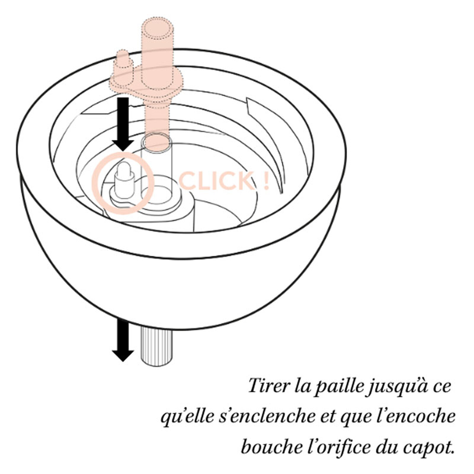 Tasse avec Paille Lestée Coconut Toile de Jouy Bleu - 240 ml  pas cher