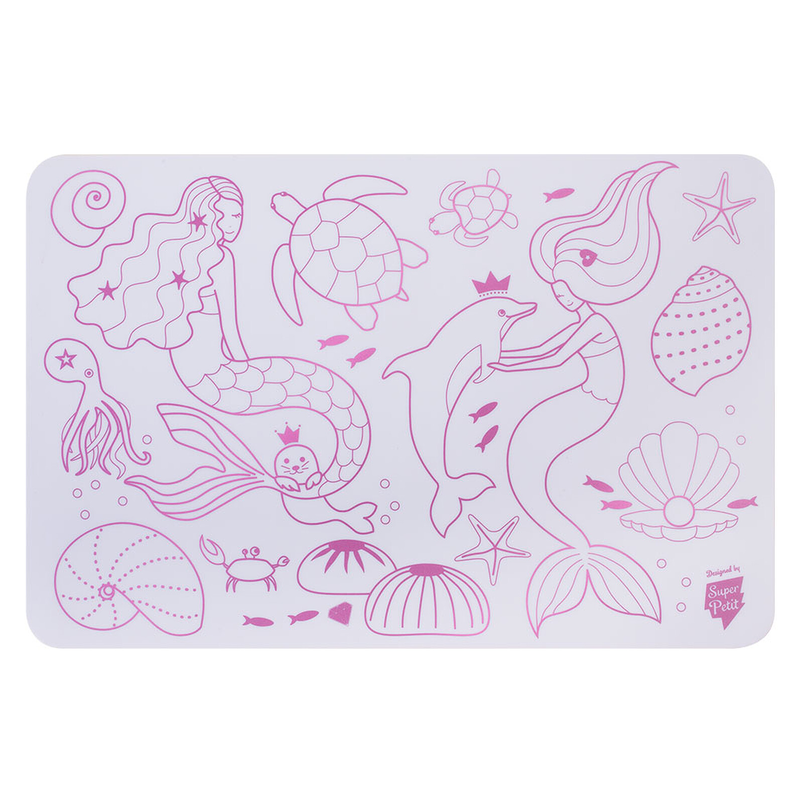 Achat Mini Set de Table à Colorier et ses 4 Feutres - Les Sirènes