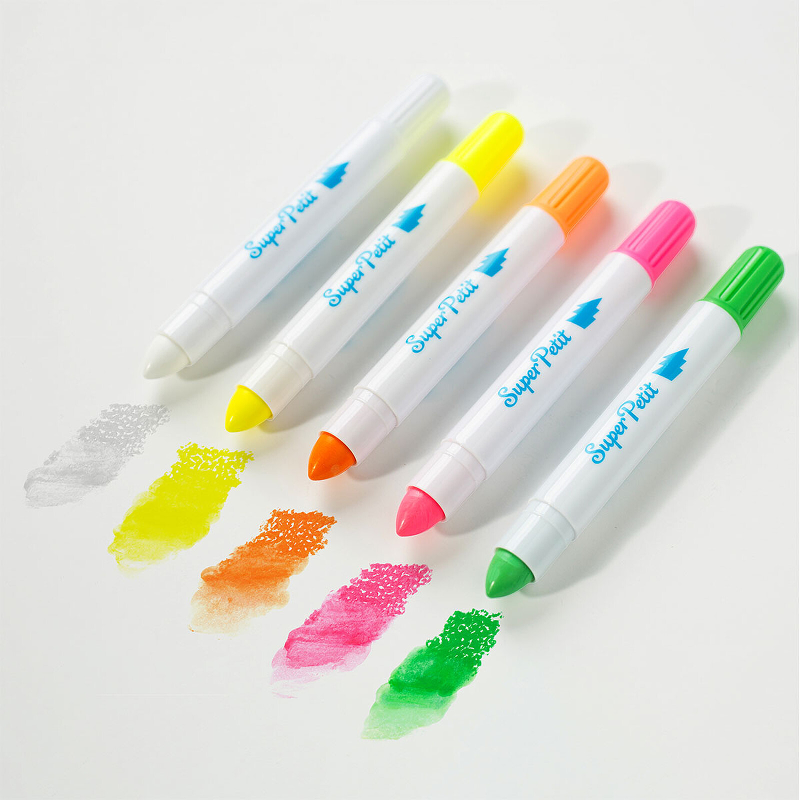 Lot de 5 Crayons de Cire Doux Néon Super Petit