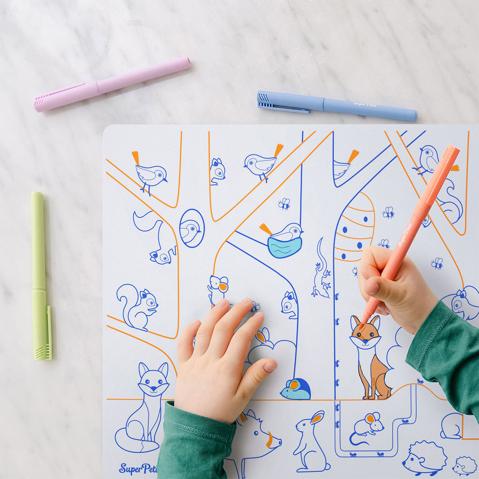 Avis Set de Table à Colorier Réversible et ses 3 Feutres - Chiffres