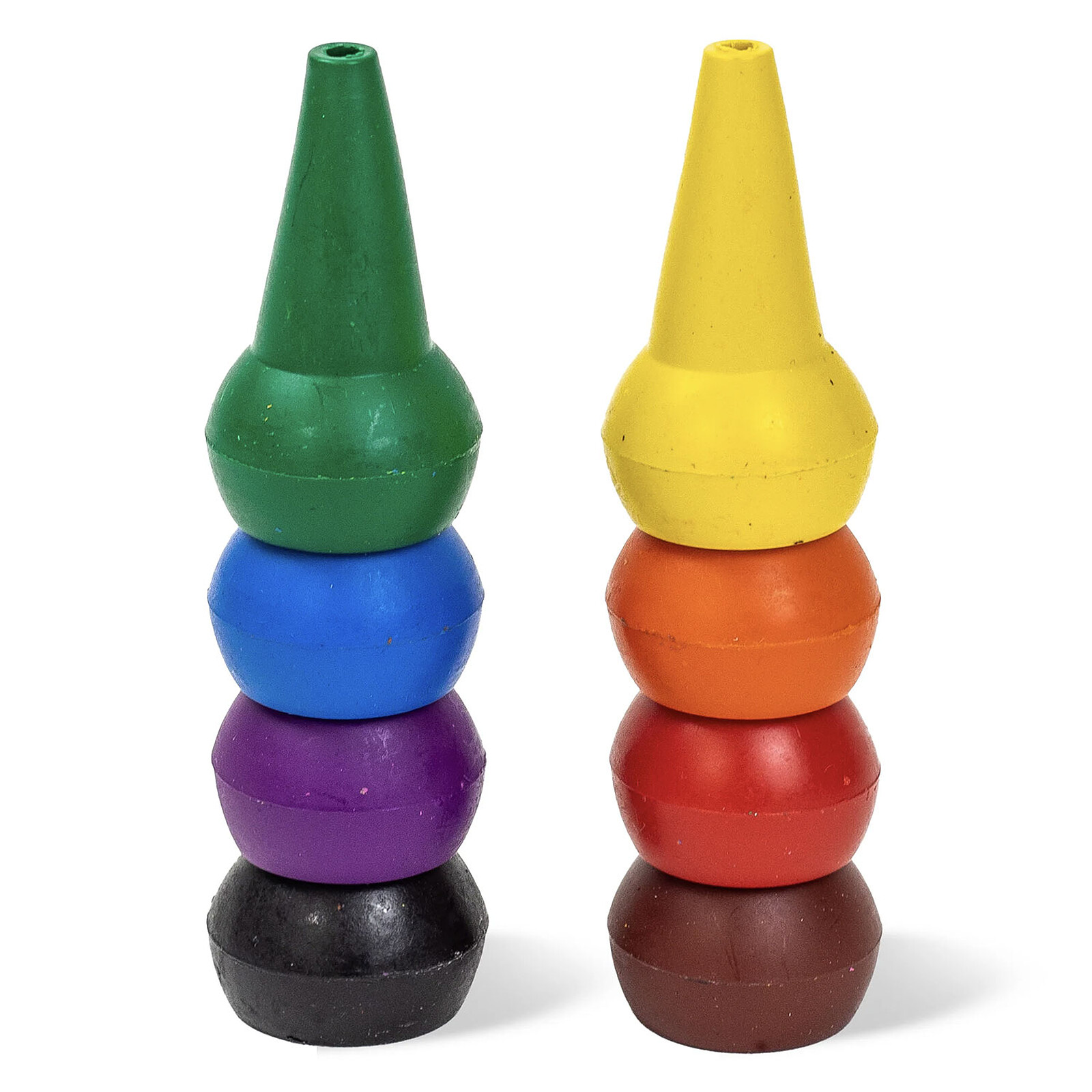 Achat Lot de 8 Crayons Empilables Arc-en-ciel Rétro