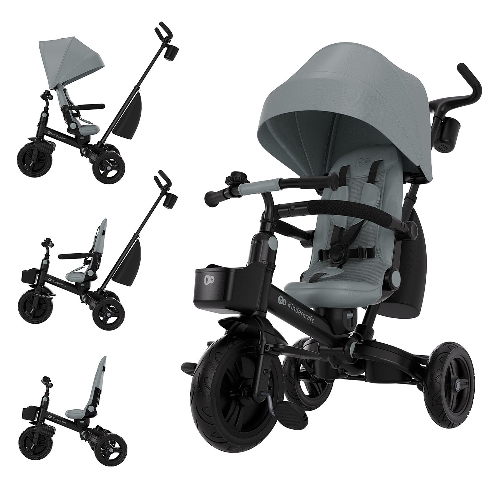 Tricycle AVEO 2 PLUS - Gris Kinderkraft