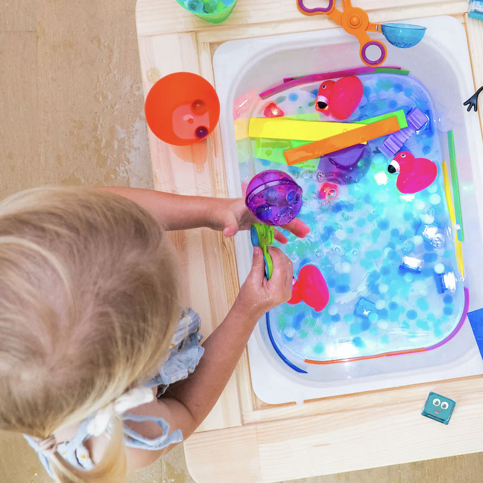 Avis Lot de 4 Cubes Lumineux - Blair Bleu