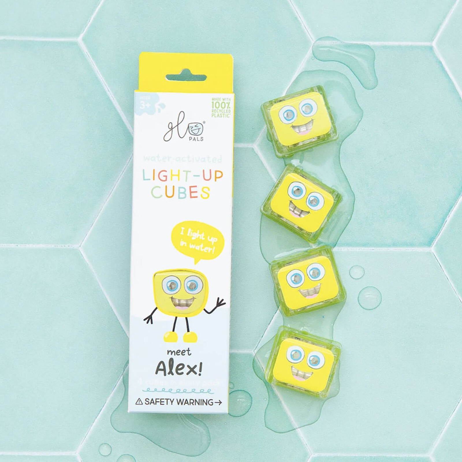 Lot de 4 Cubes Lumineux - Alex Jaune pas cher
