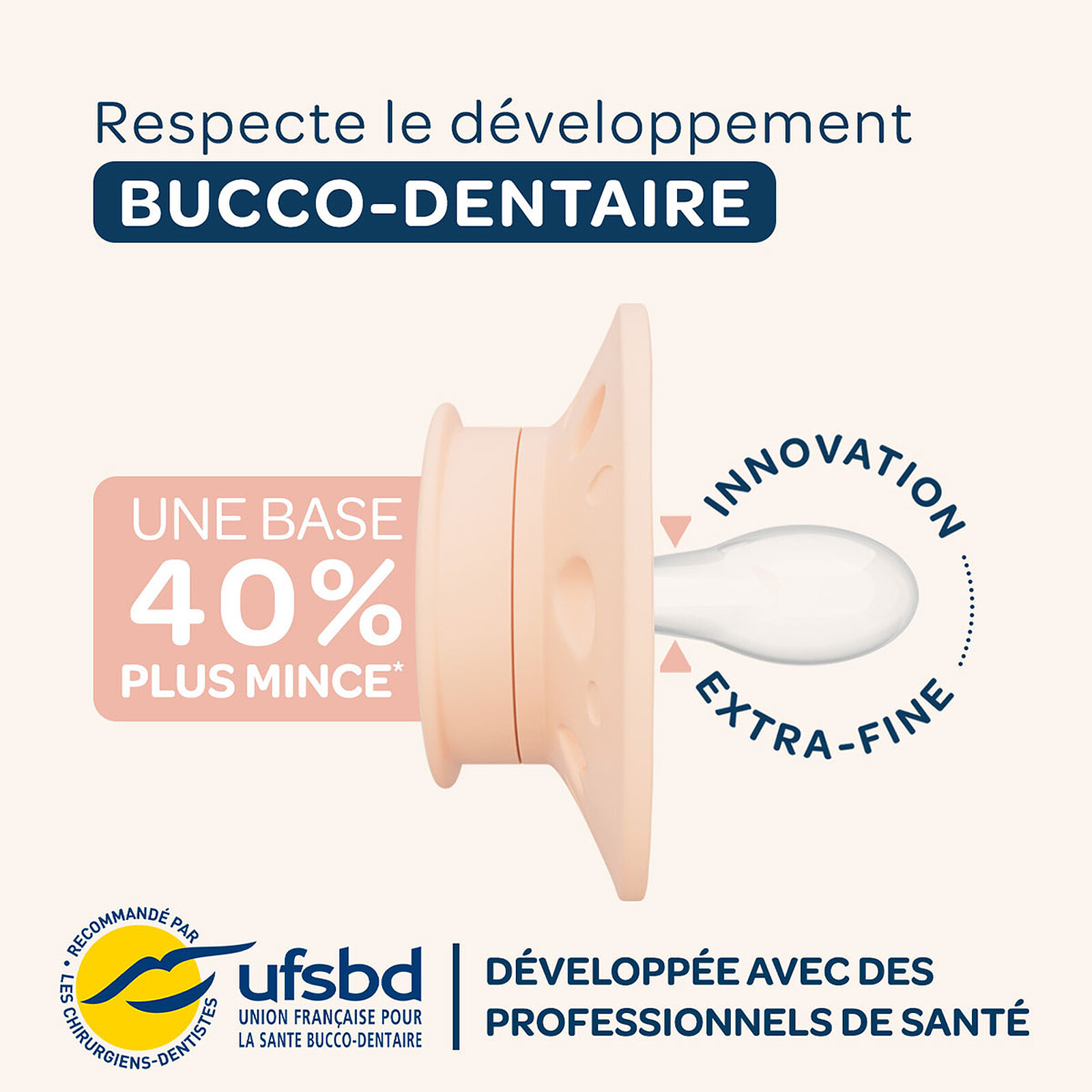 Lot de 2 Sucettes Anatomiques Essentielle Jaune et Beige - 0/6 Mois Biolane