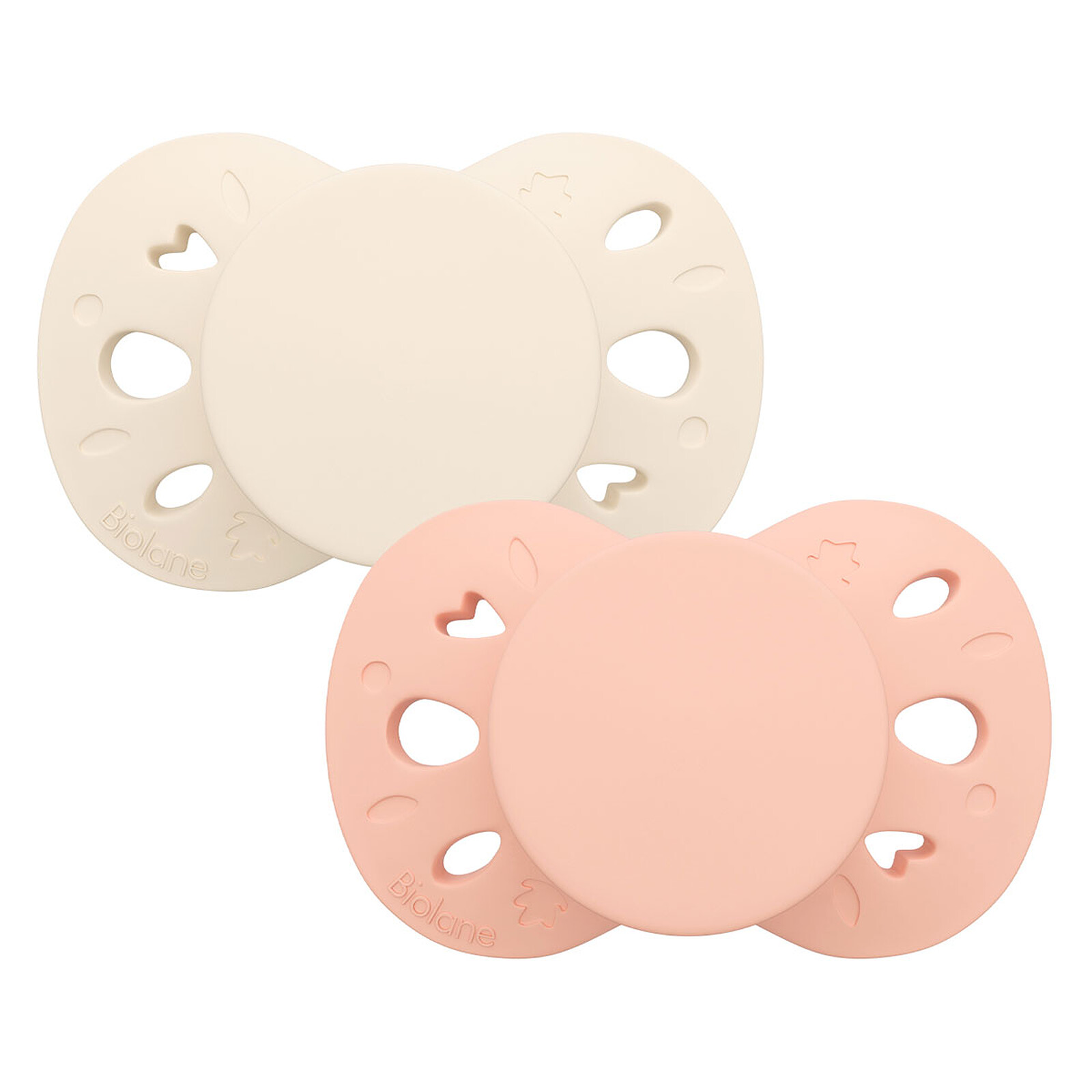 Lot de 2 Sucettes Anatomiques Essentielle Rose et Beige - 18 Mois + Biolane