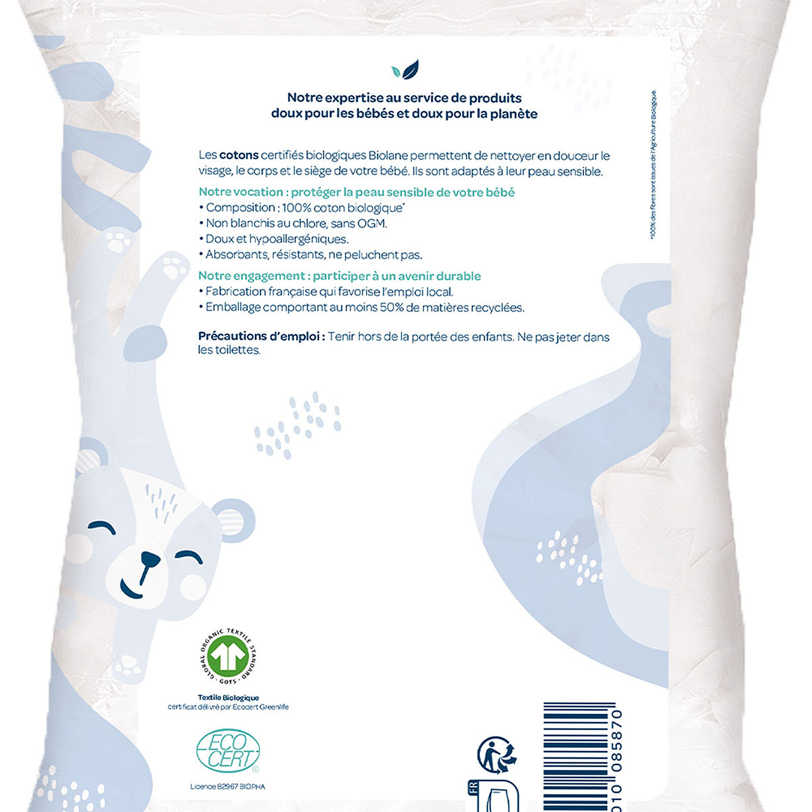 Lot de 150 Cotons Douceur Biolane