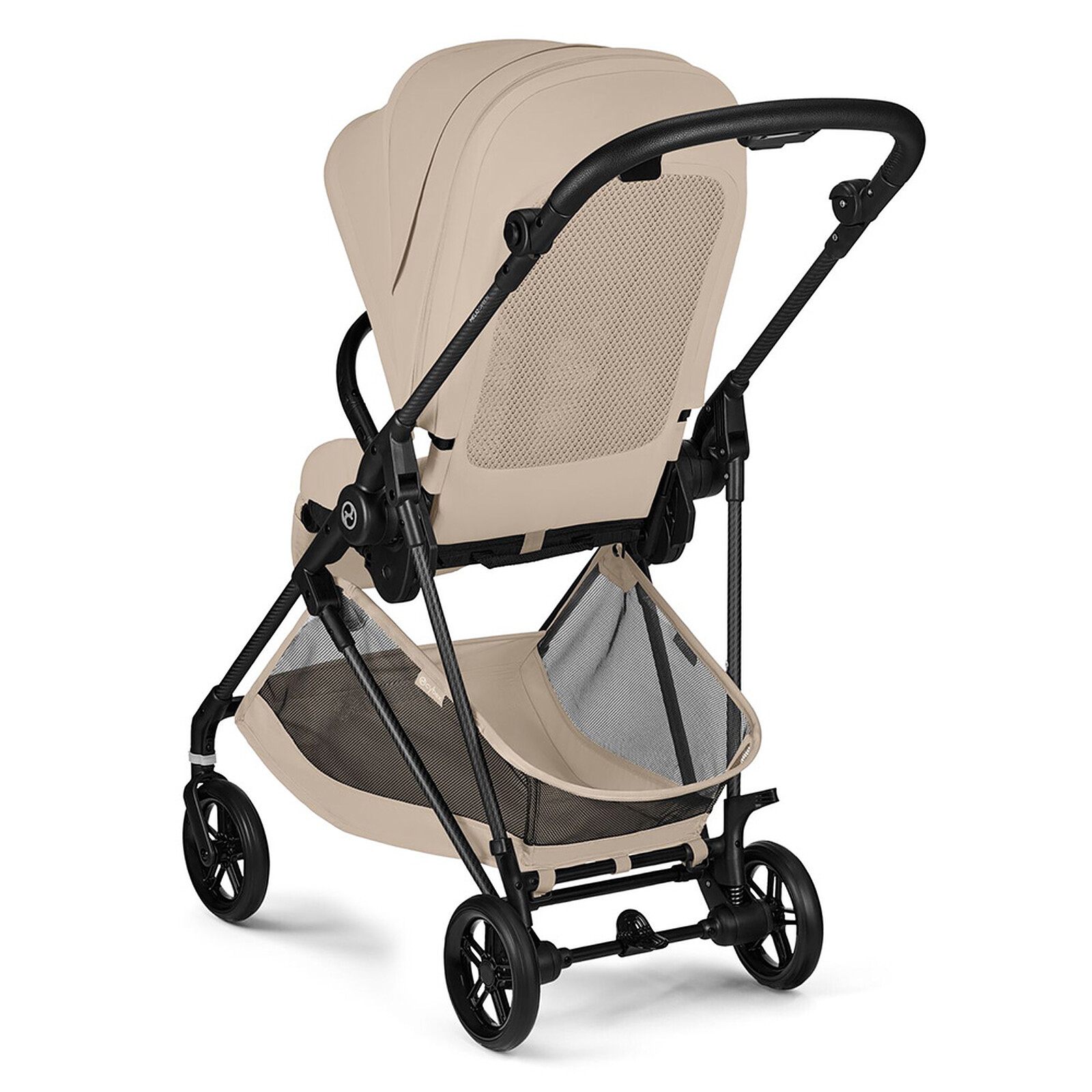 Poussette Citadine Melio 2026 Châssis Carbon - Almond Beige pas cher