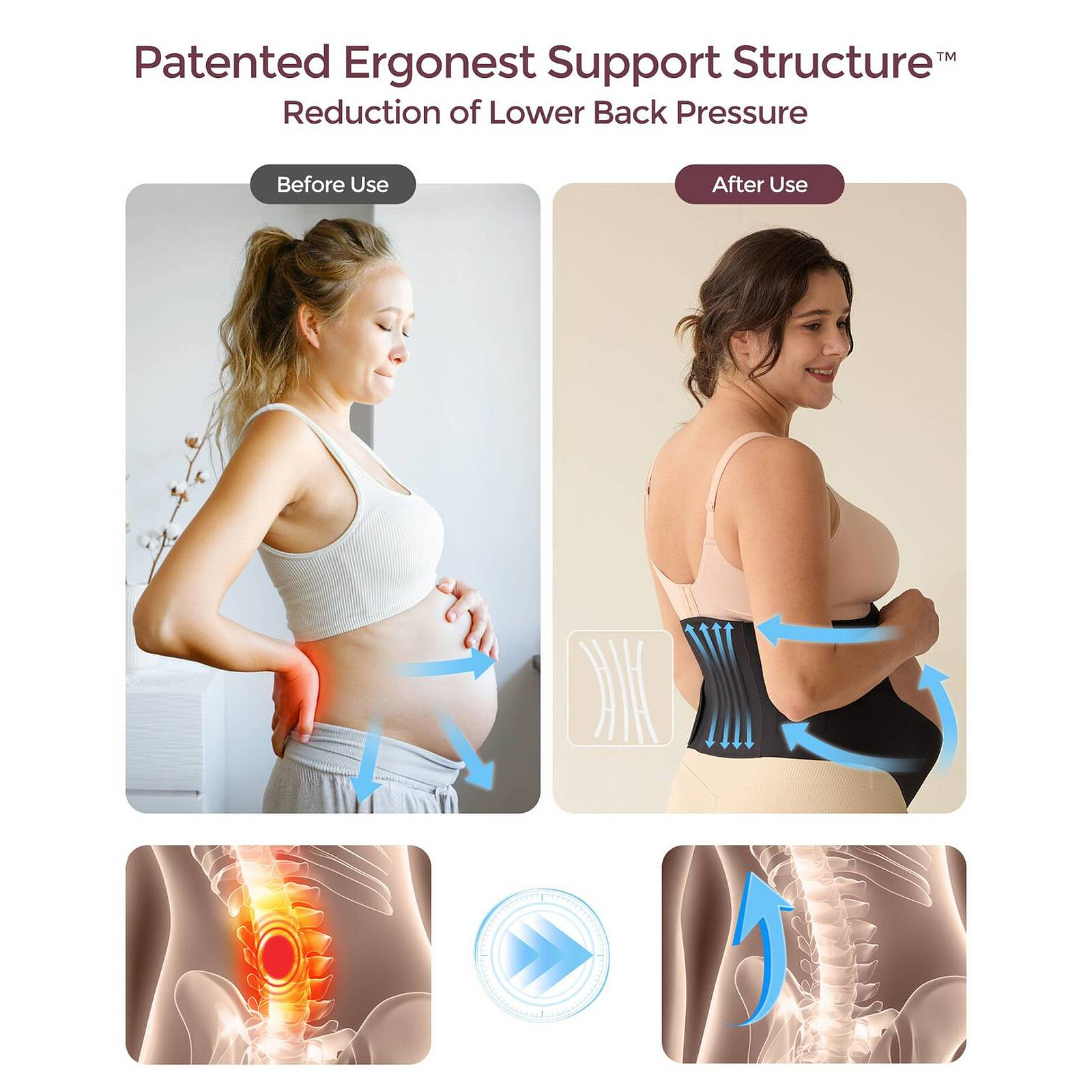 Ceinture de Grossesse Noir - XL pas cher