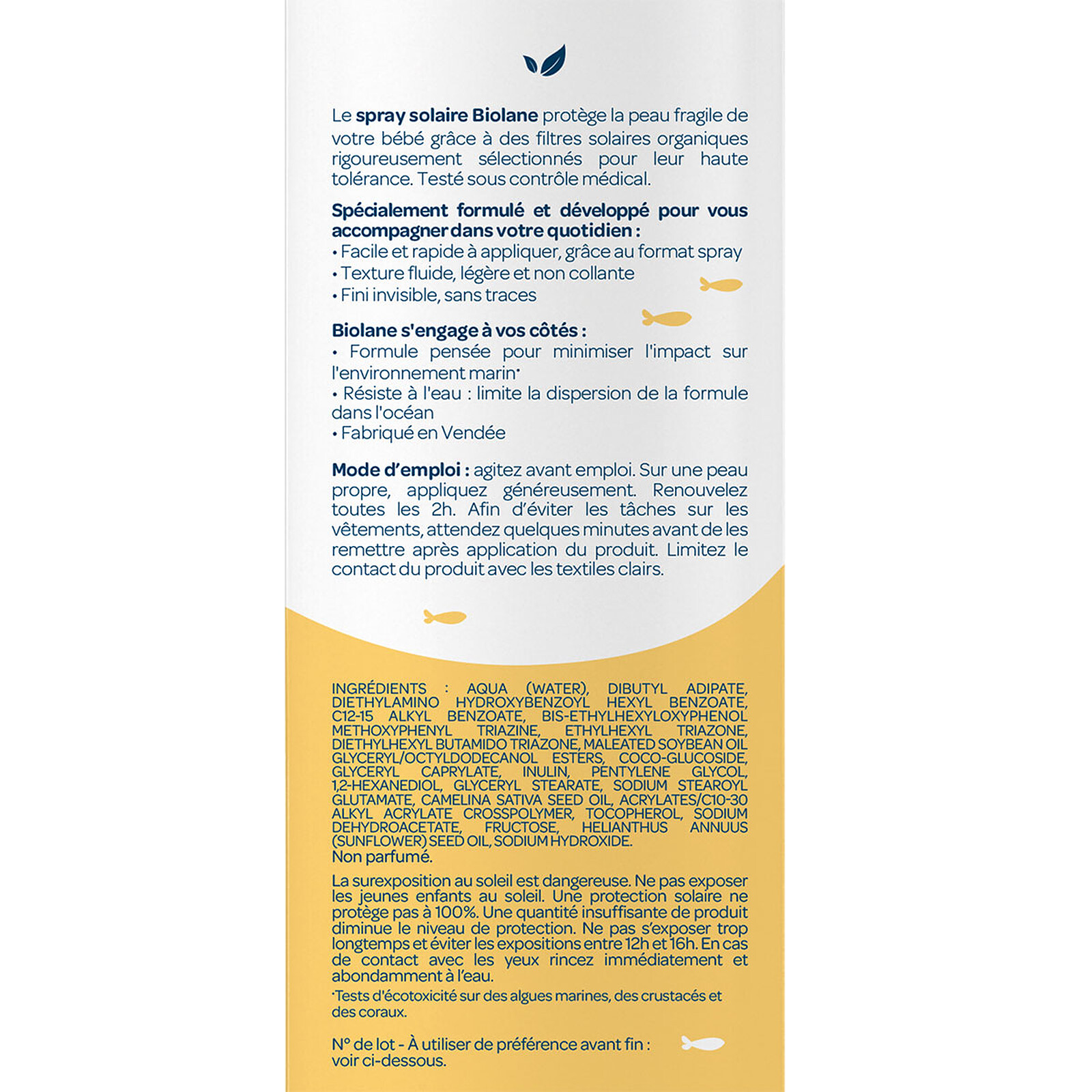 Spray Solaire SPF 50 - 200 ml Biolane