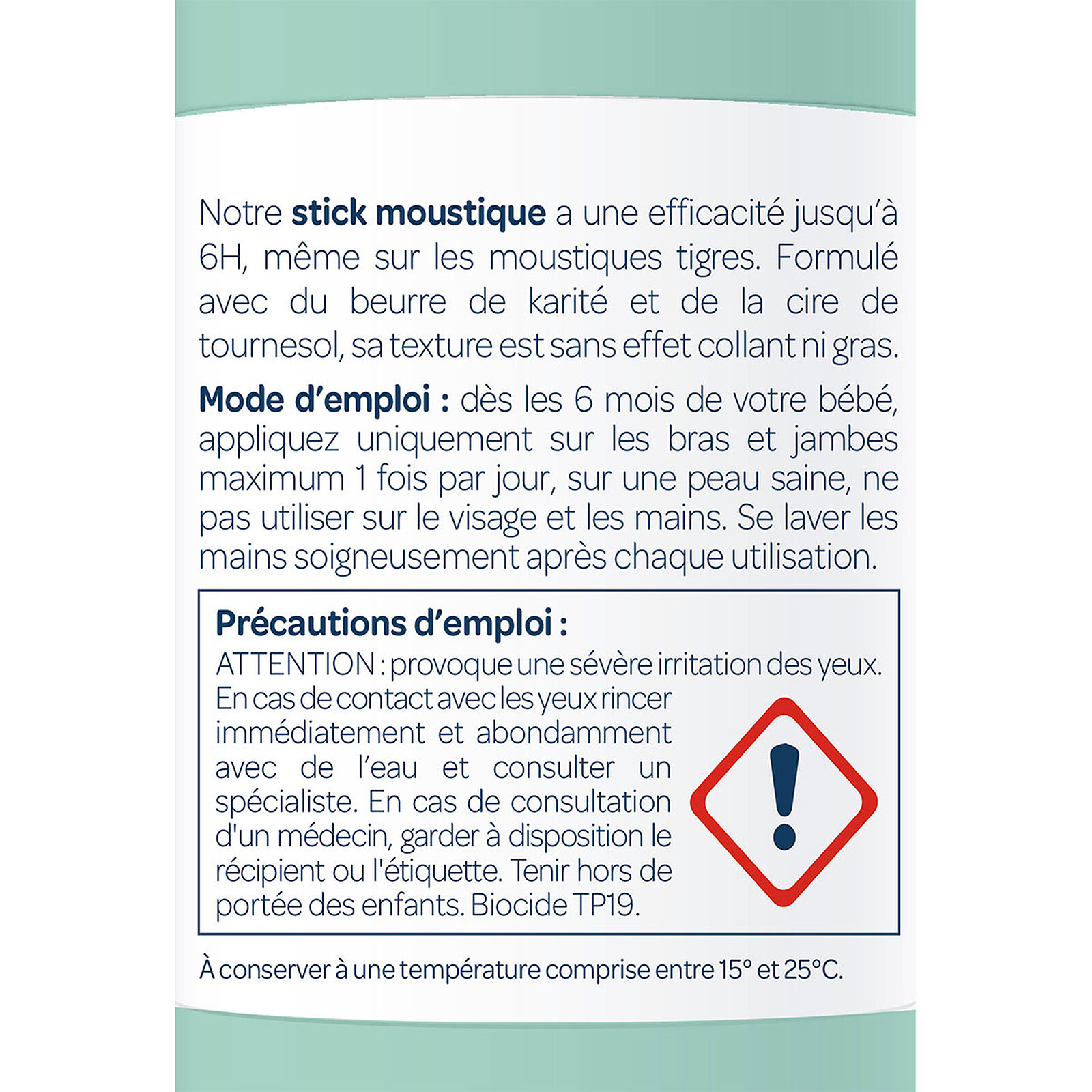 Stick Anti-moustique Naturel - 20 ml  Biolane