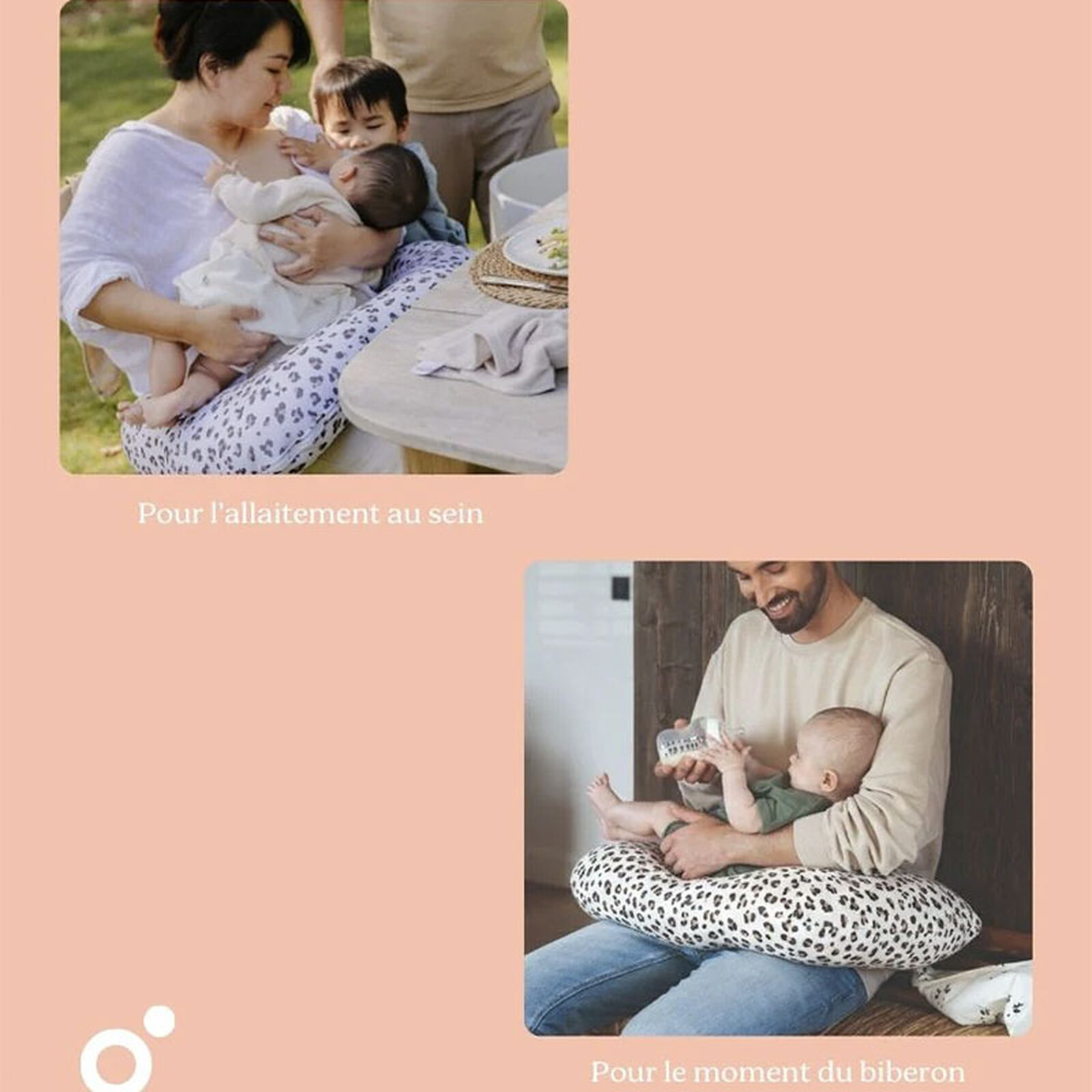 Coussin de Maternité Softy - Leopard Cream pas cher