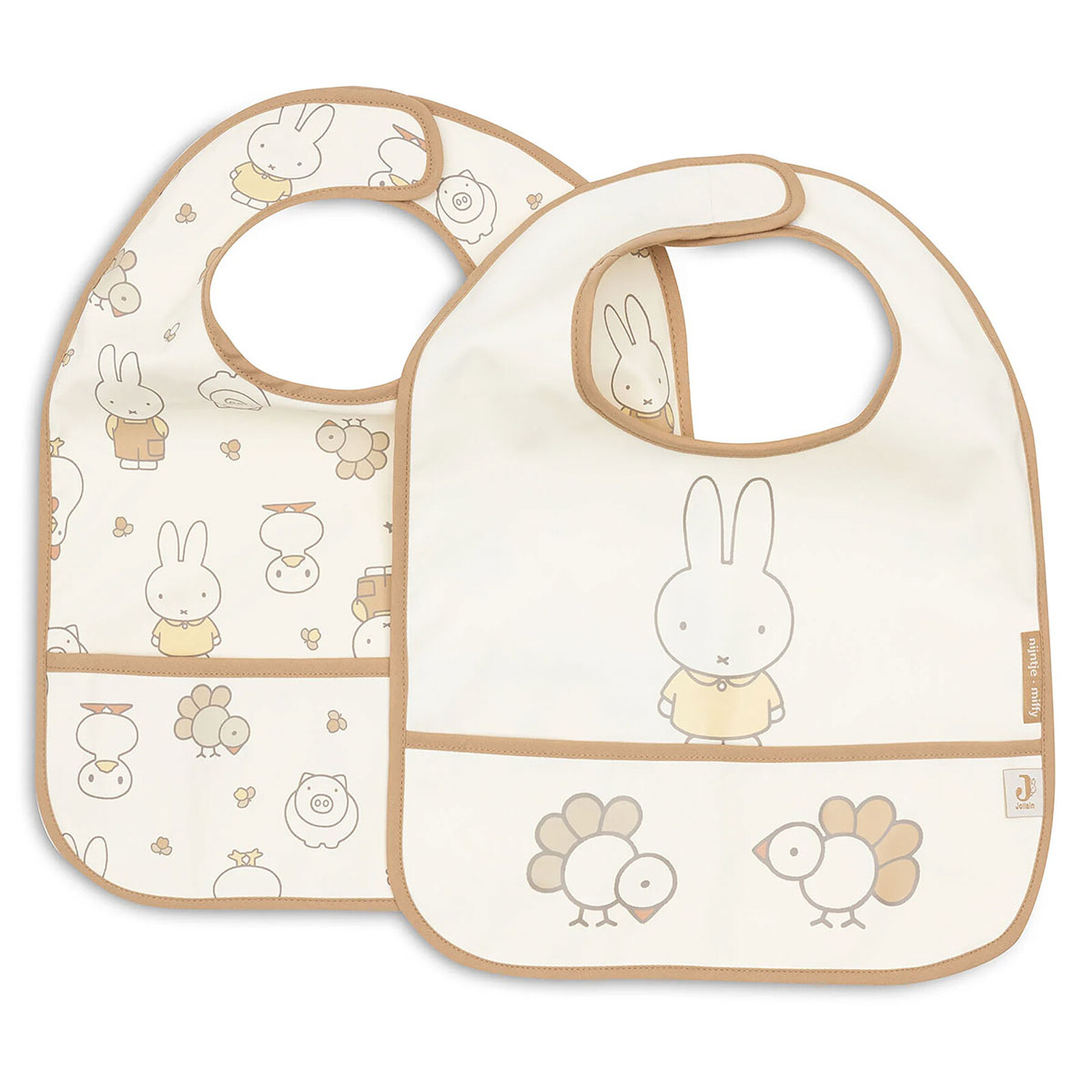 Lot de 2 Bavoirs Imperméables - Miffy Family Farm Jollein