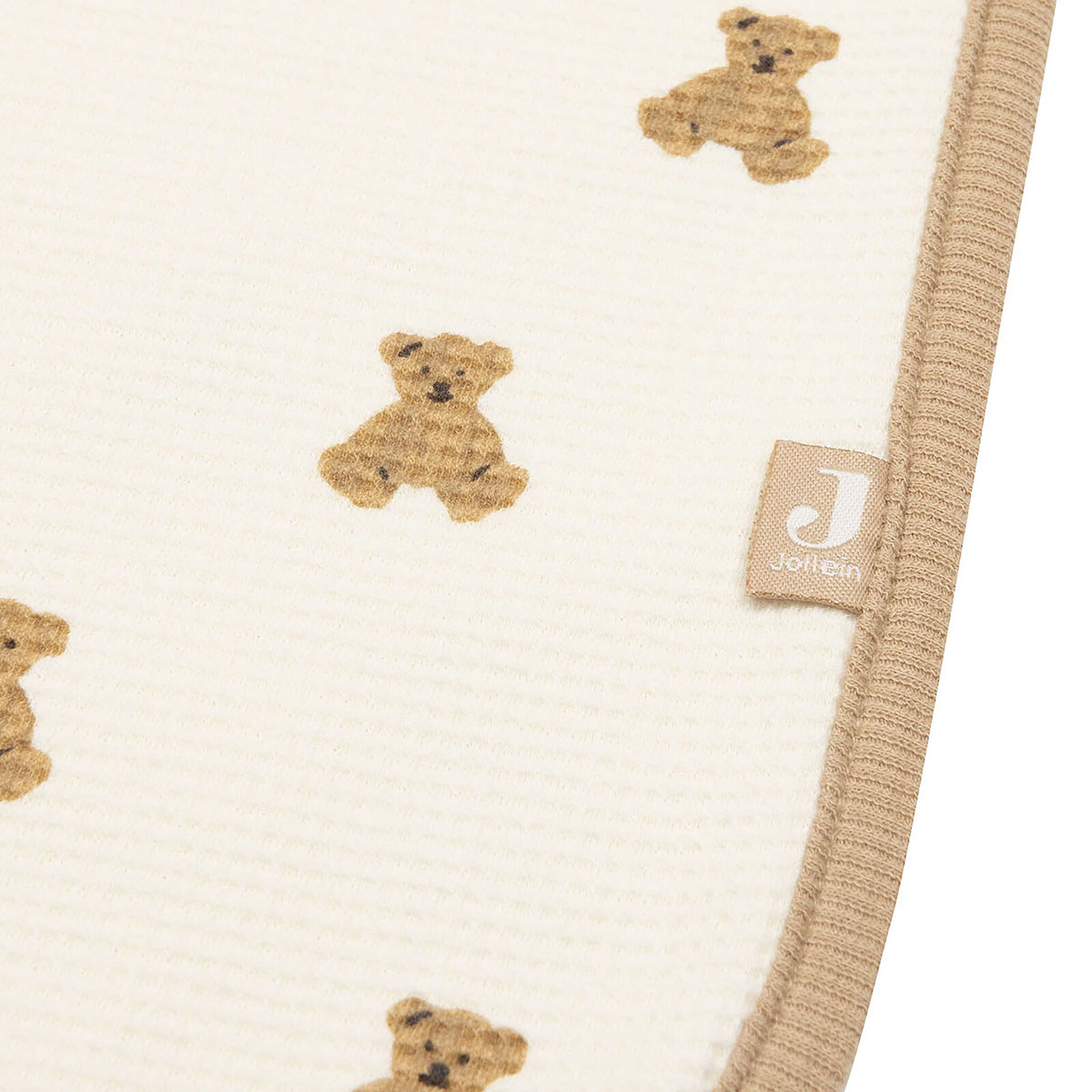 Couverture Berceau Jersey Little Waffle - Mini Teddy Bear pas cher