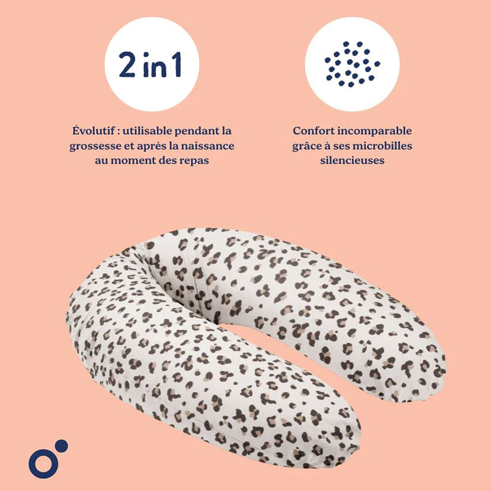 Achat Coussin de Maternité Doomoo - Buddy Léopard Crème