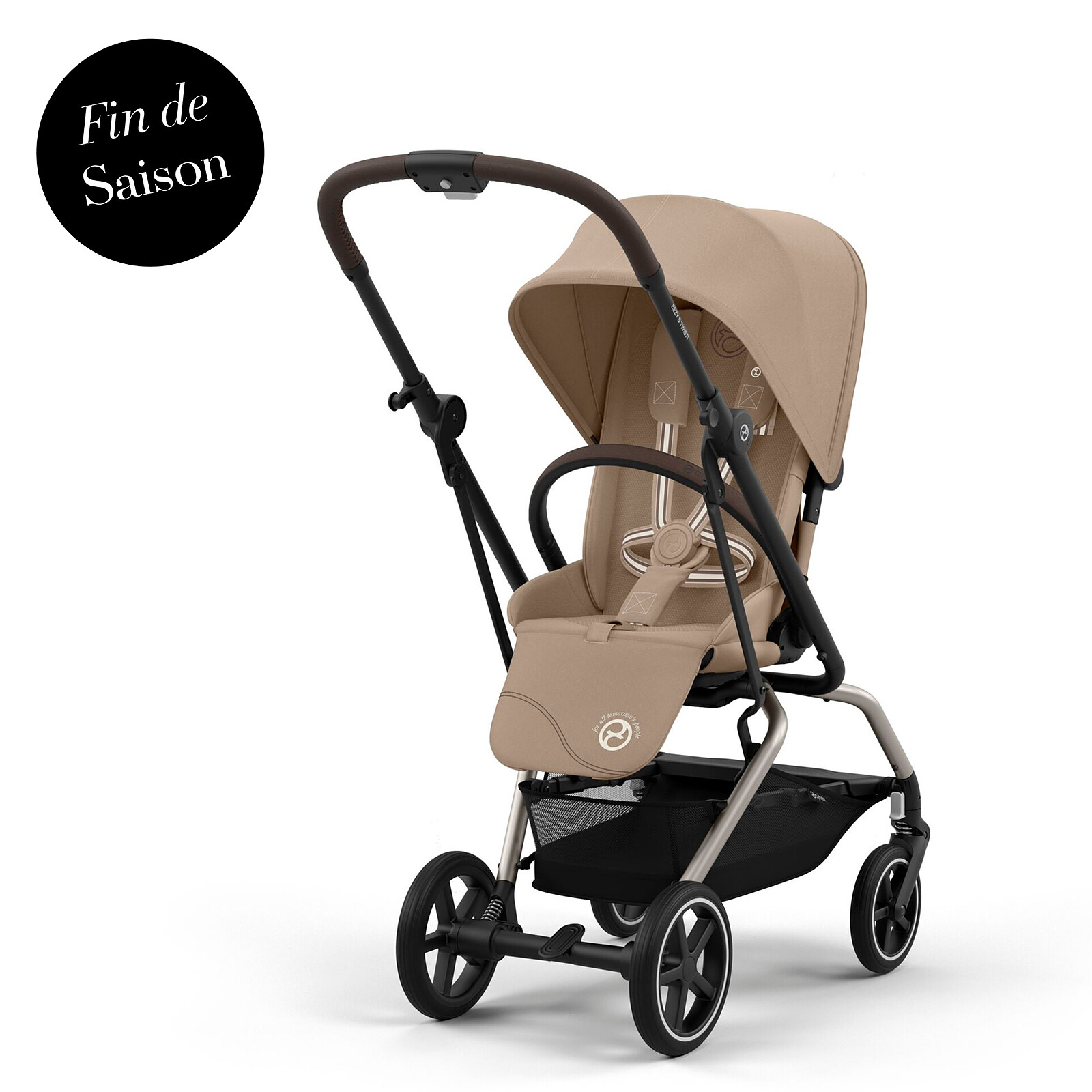 Poussette Compacte Eezy S Twist+2 Châssis Taupe - Almond Beige Cybex