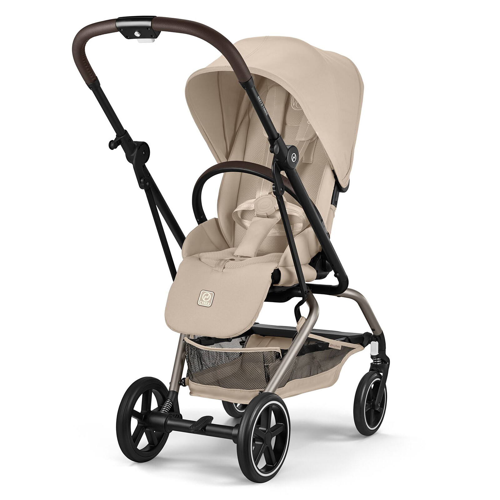 Poussette Compacte Eezy S Twist+2 Châssis Taupe - Almond Beige Cybex
