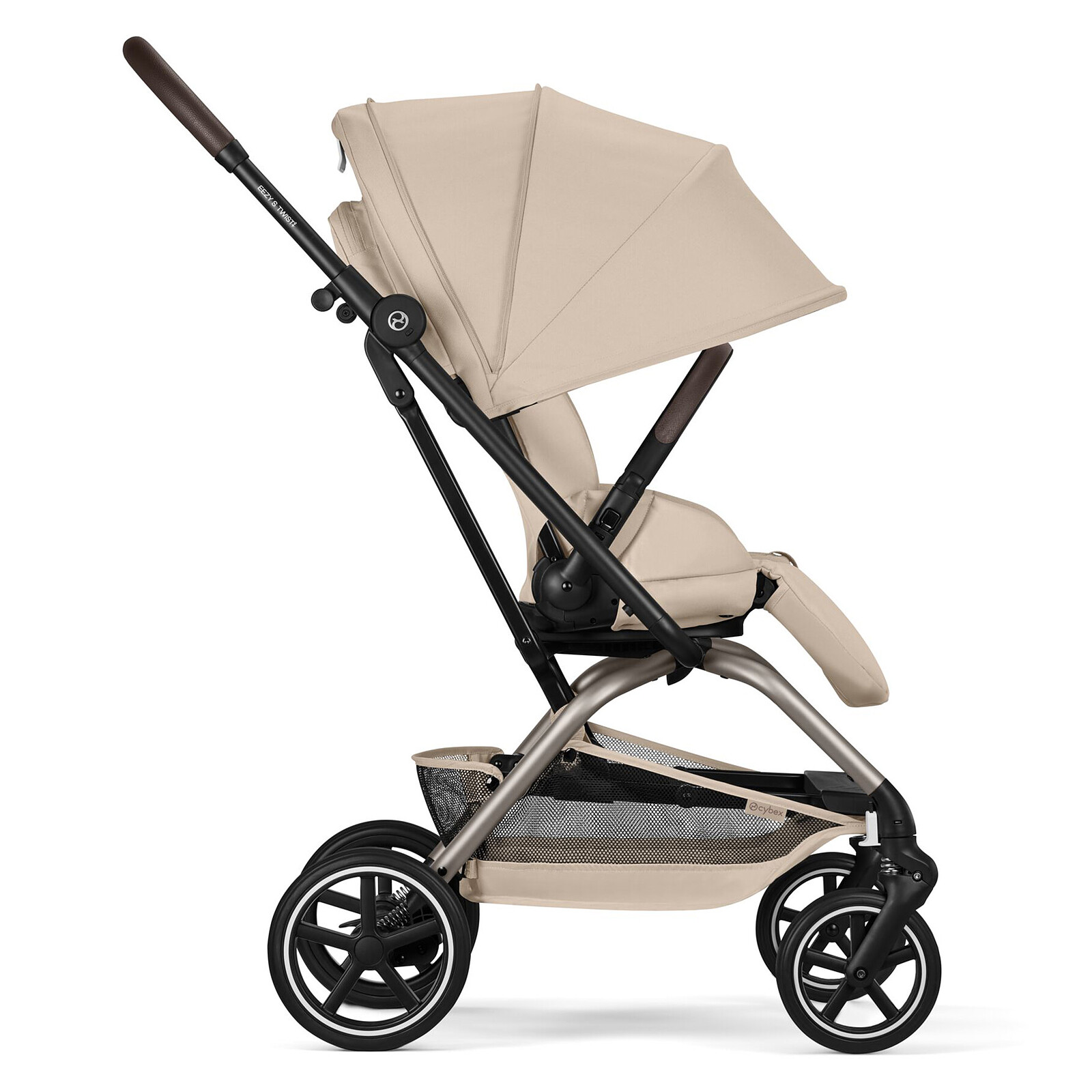 Poussette Compacte Eezy S Twist+2 Châssis Taupe - Almond Beige pas cher