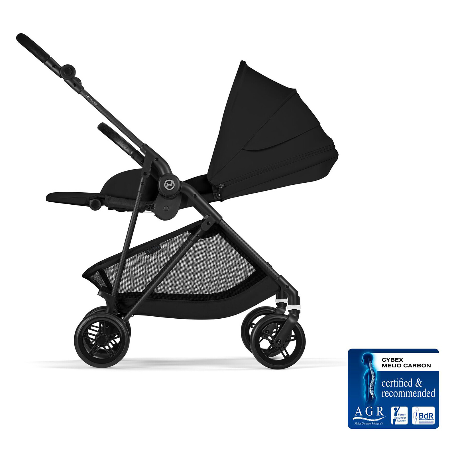Poussette Citadine Melio 2026 Châssis Carbon - Magic Black Cybex