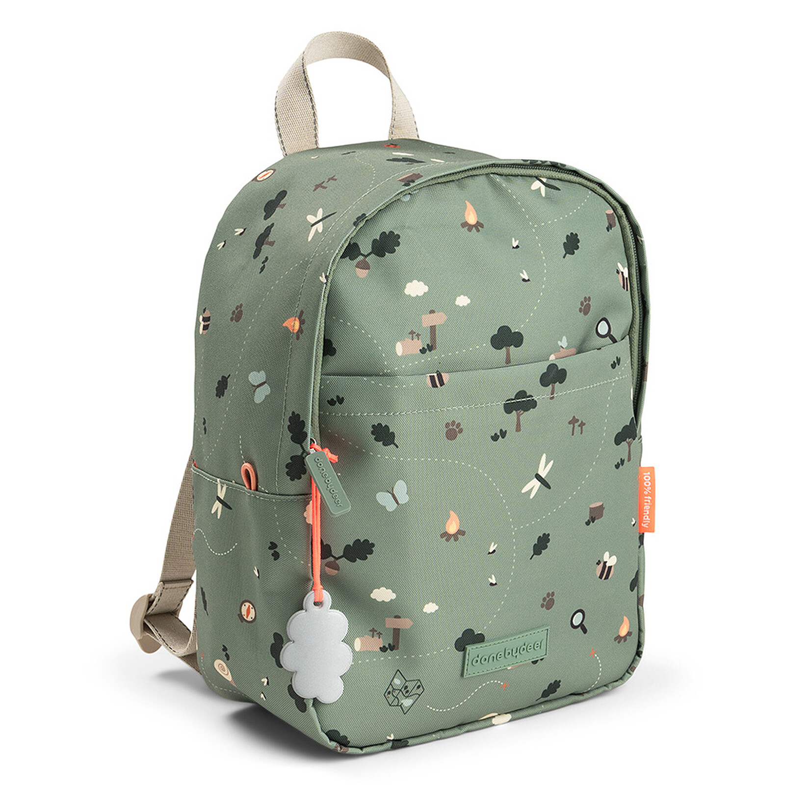 Grand Sac à Dos Enfant - Tiny Trails Vert Done by Deer