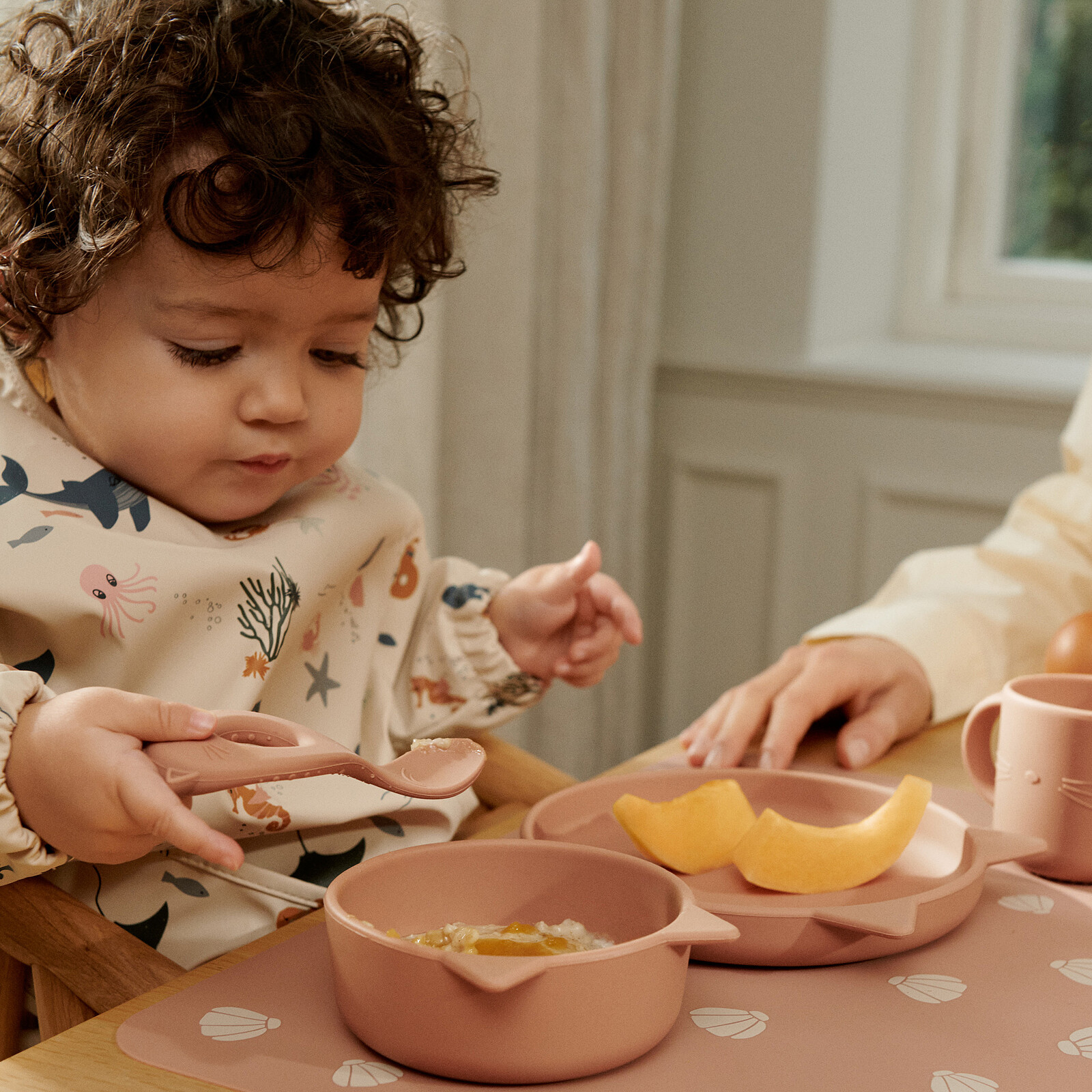 Avis Bavoir à Manches Merle - Sea Creature Sandy