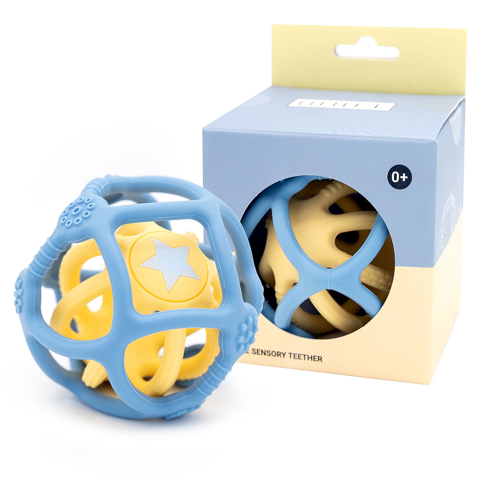 Lot de 2 Balles Sensorielles - Bleu et Jaune Little L