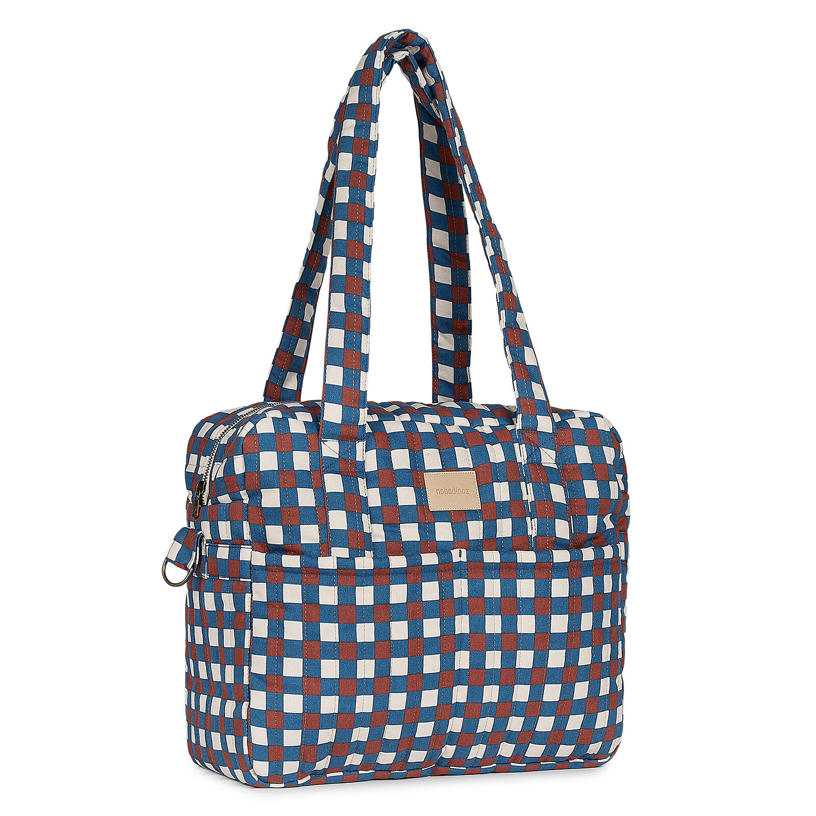 Sac à Langer Hyde Park - Mosaïque Bleu et Rouge Nobodinoz