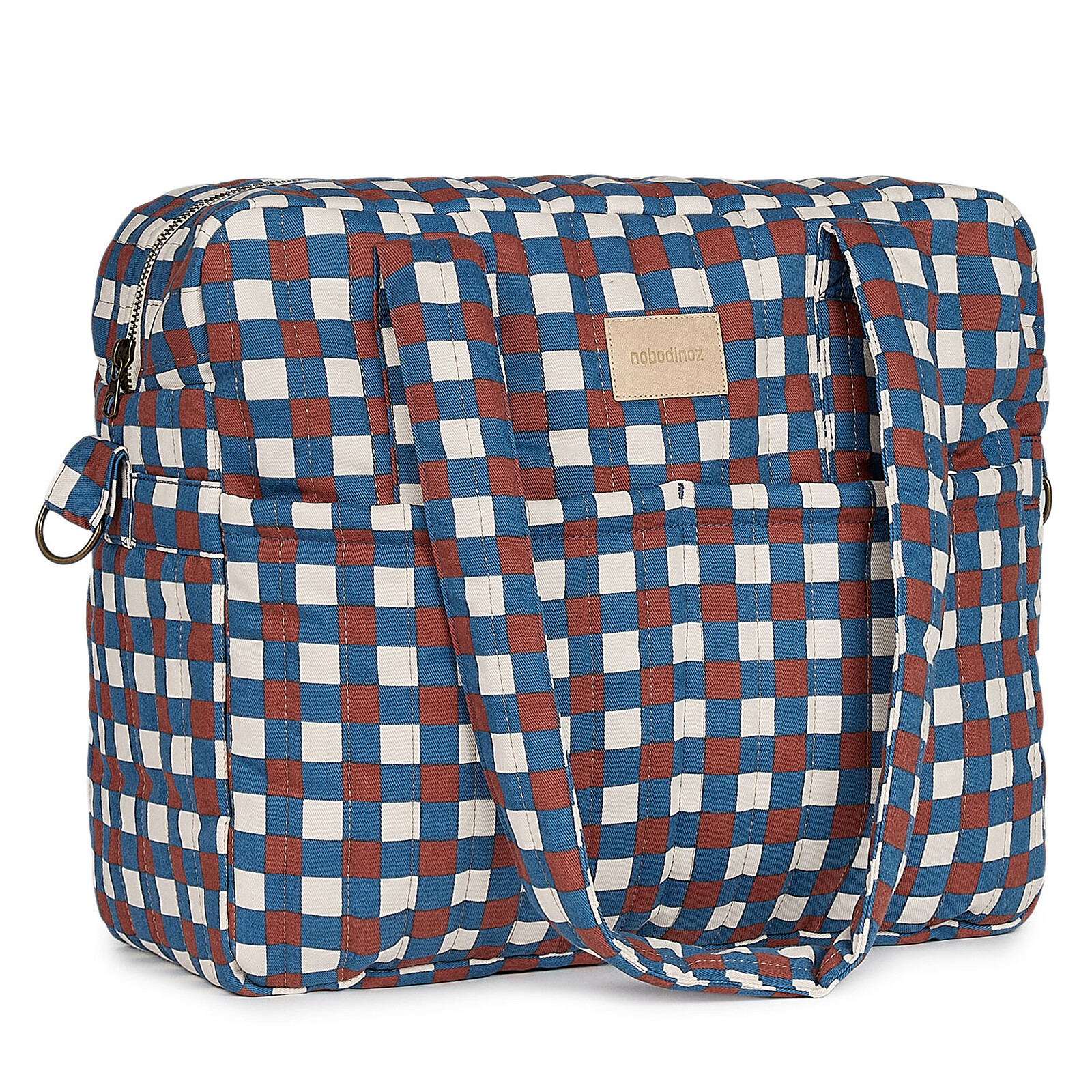 Sac à Langer Hyde Park - Mosaïque Bleu et Rouge Nobodinoz