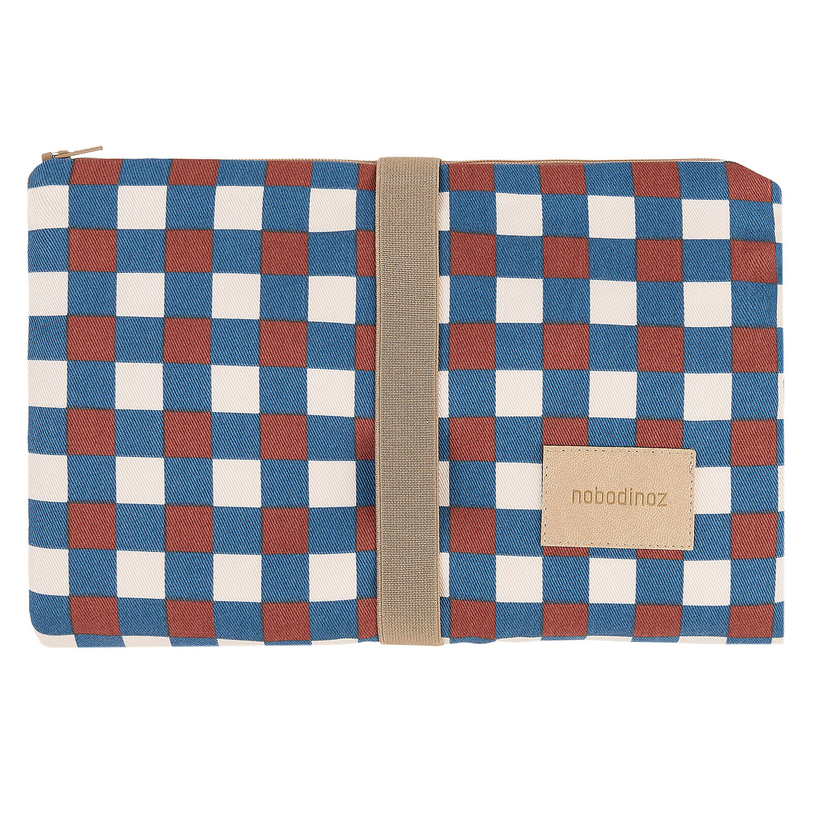 Tapis à Langer Imperméable Hyde Park - Mosaïque Bleu et Rouge Nobodinoz