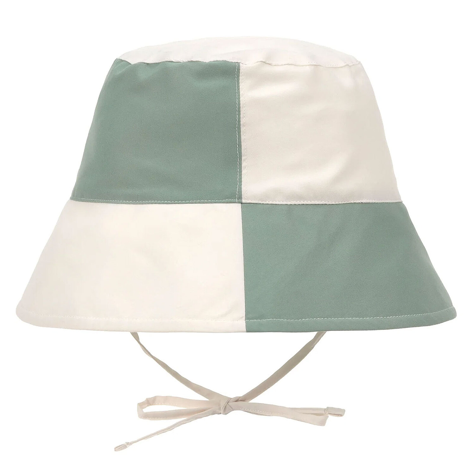 Bob Anti-UV Damier Vert Sel Marin - 3/6 Mois LÄSSIG