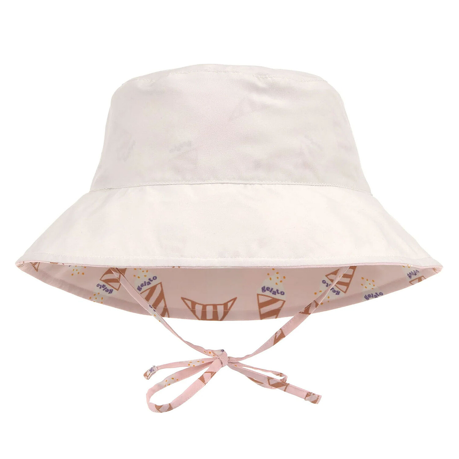 Chapeau Anti-UV Réversible Ice Cream Rose Pâle - 3/6 Mois LÄSSIG