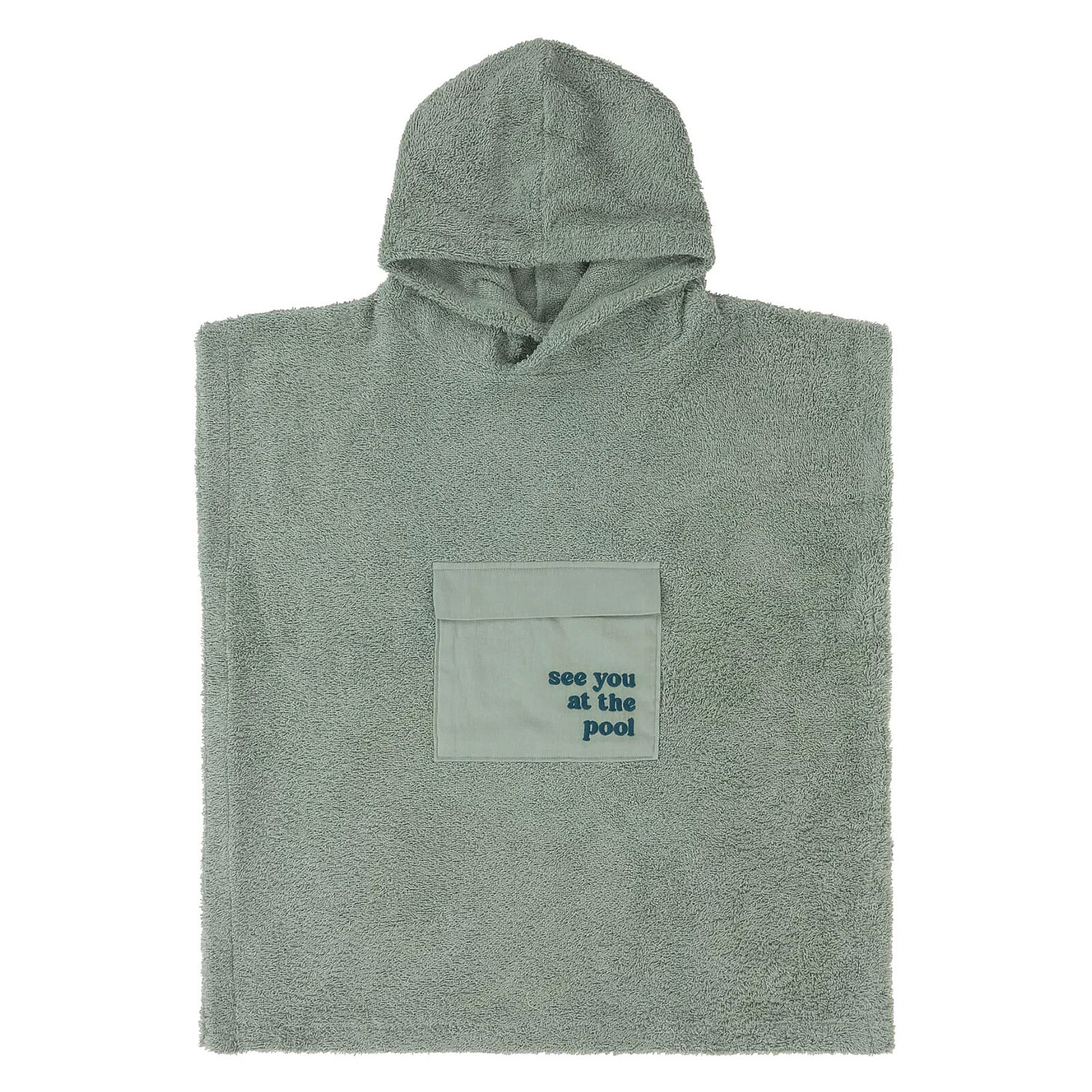 Poncho Surf en Terry Vert - 3/6 Ans LÄSSIG