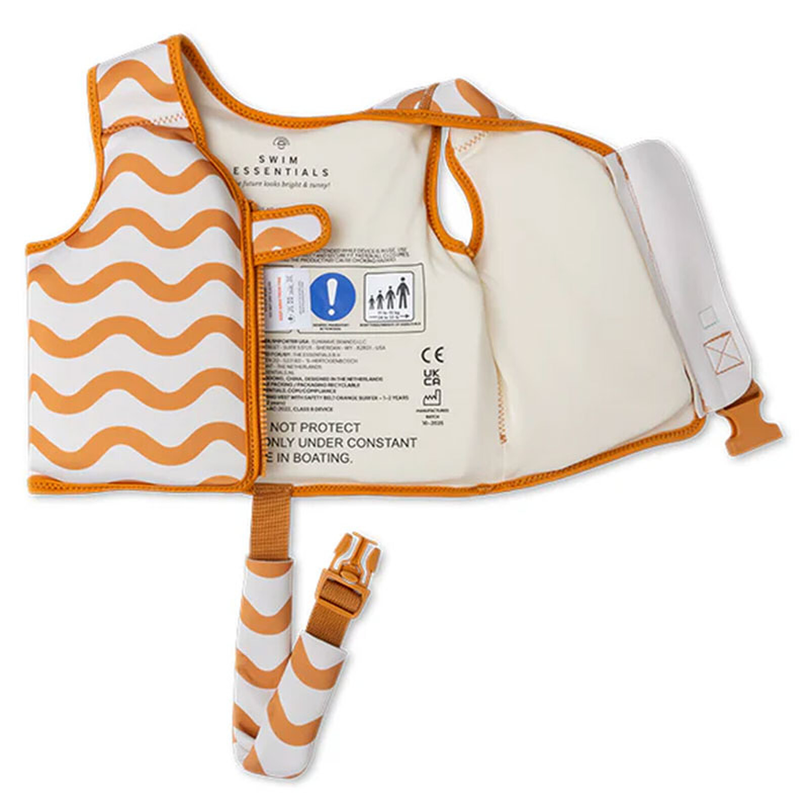 Gilet de Nage Orange Surfer - 2/3 Ans  Swim Essentials