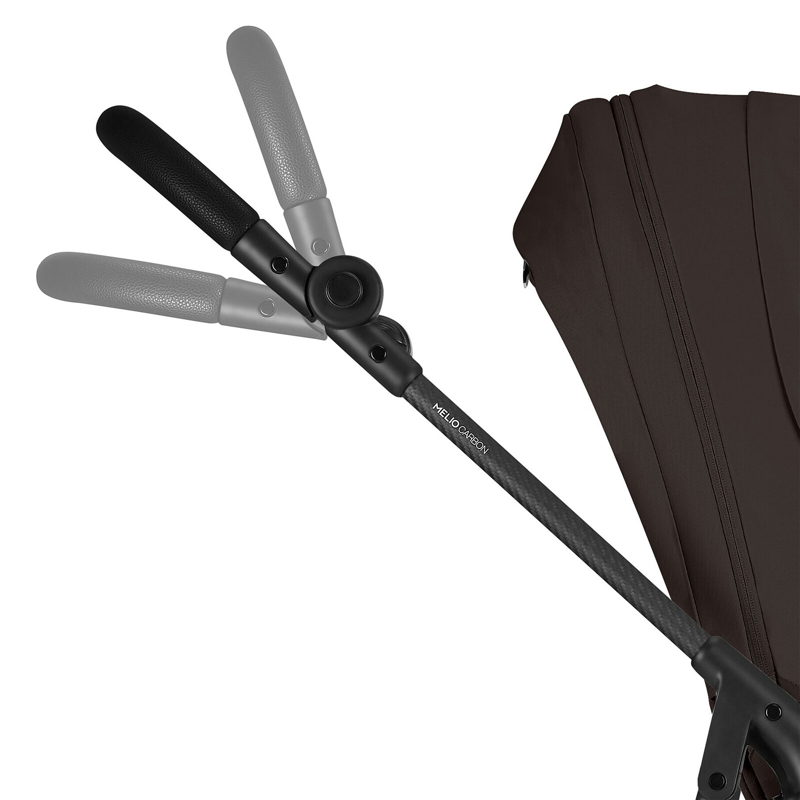 Achat Poussette Citadine Melio 2026 Châssis Carbon - Chocolate Brown