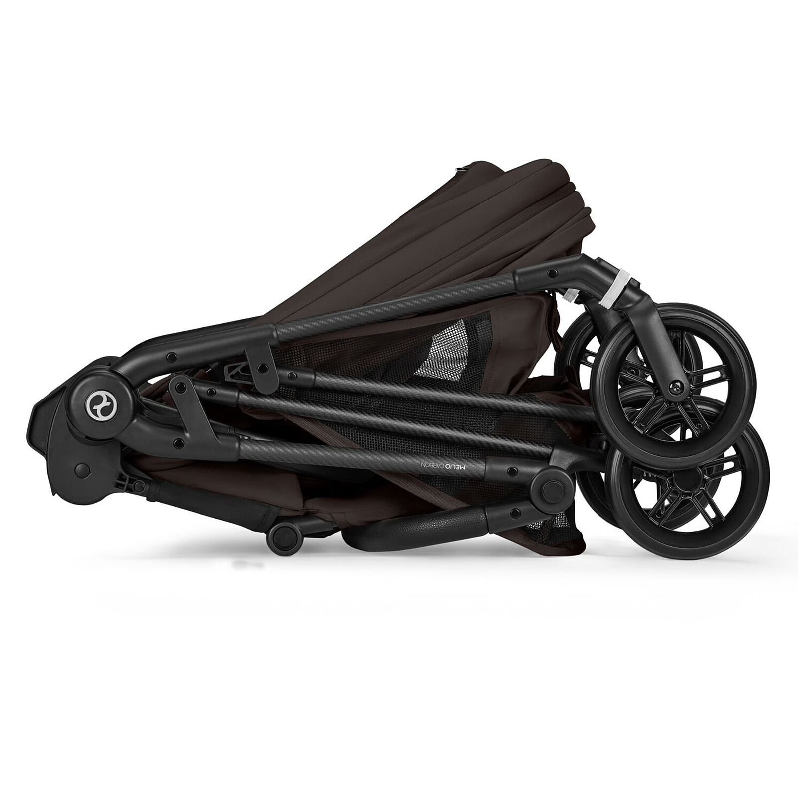 Poussette Citadine Melio 2026 Châssis Carbon - Chocolate Brown pas cher