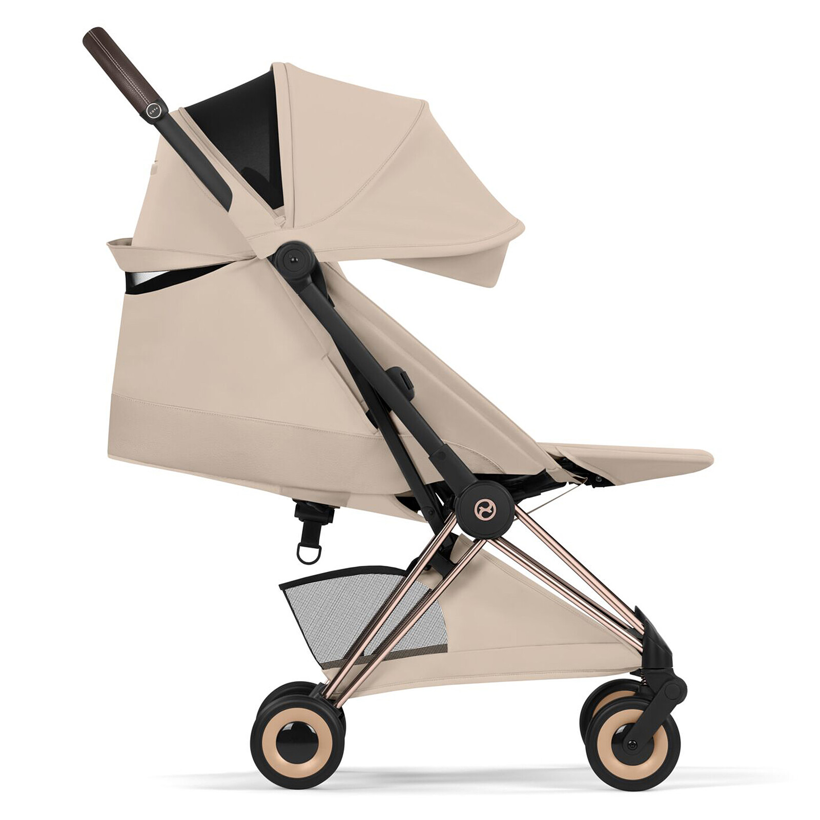 Poussette Ultra-compacte Coyä Style Châssis Rosegold - Cozy Beige Cybex
