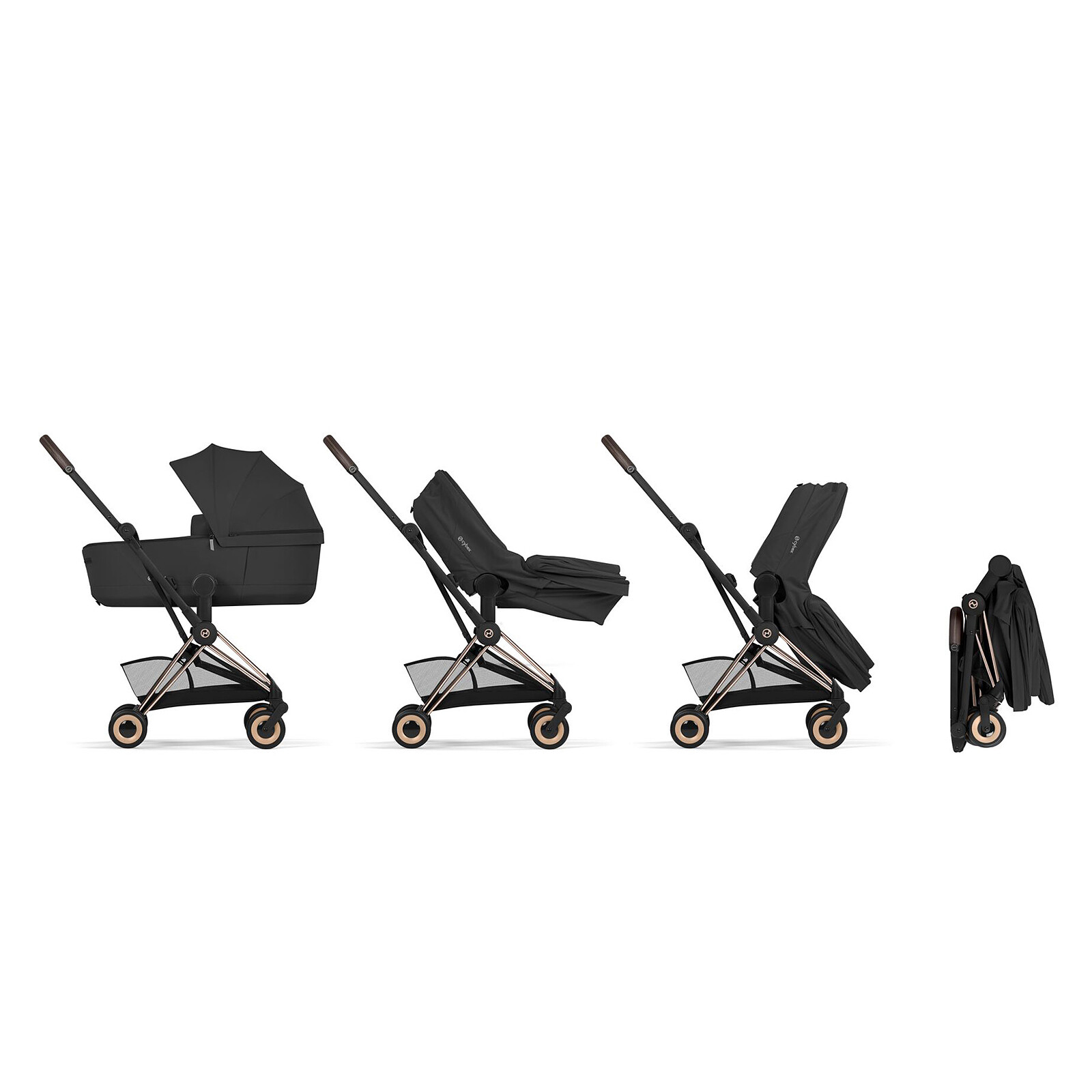 Avis Poussette Ultra-compacte Coyä Confort Châssis Matt Black - Sepia Black