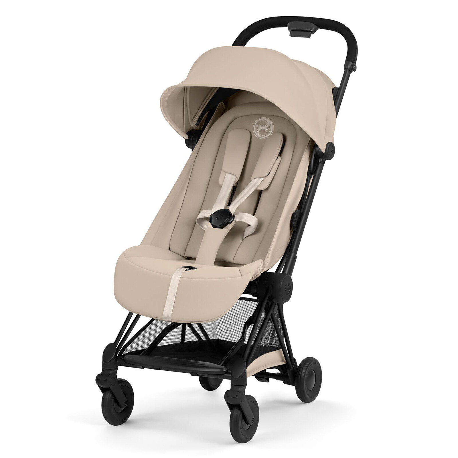 Poussette Ultra-compacte Coyä Confort Châssis Matt Black - Cozy Beige Cybex