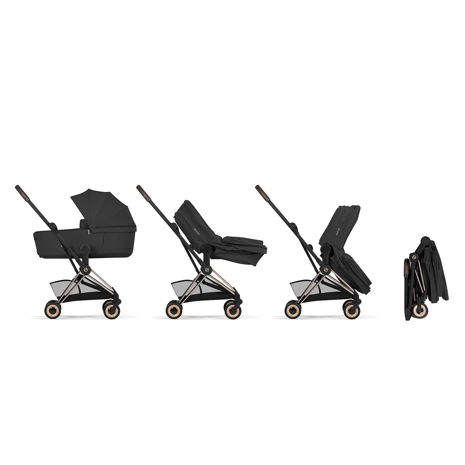 Avis Poussette Ultra-compacte Coyä Confort Châssis Matt Black - Cozy Beige