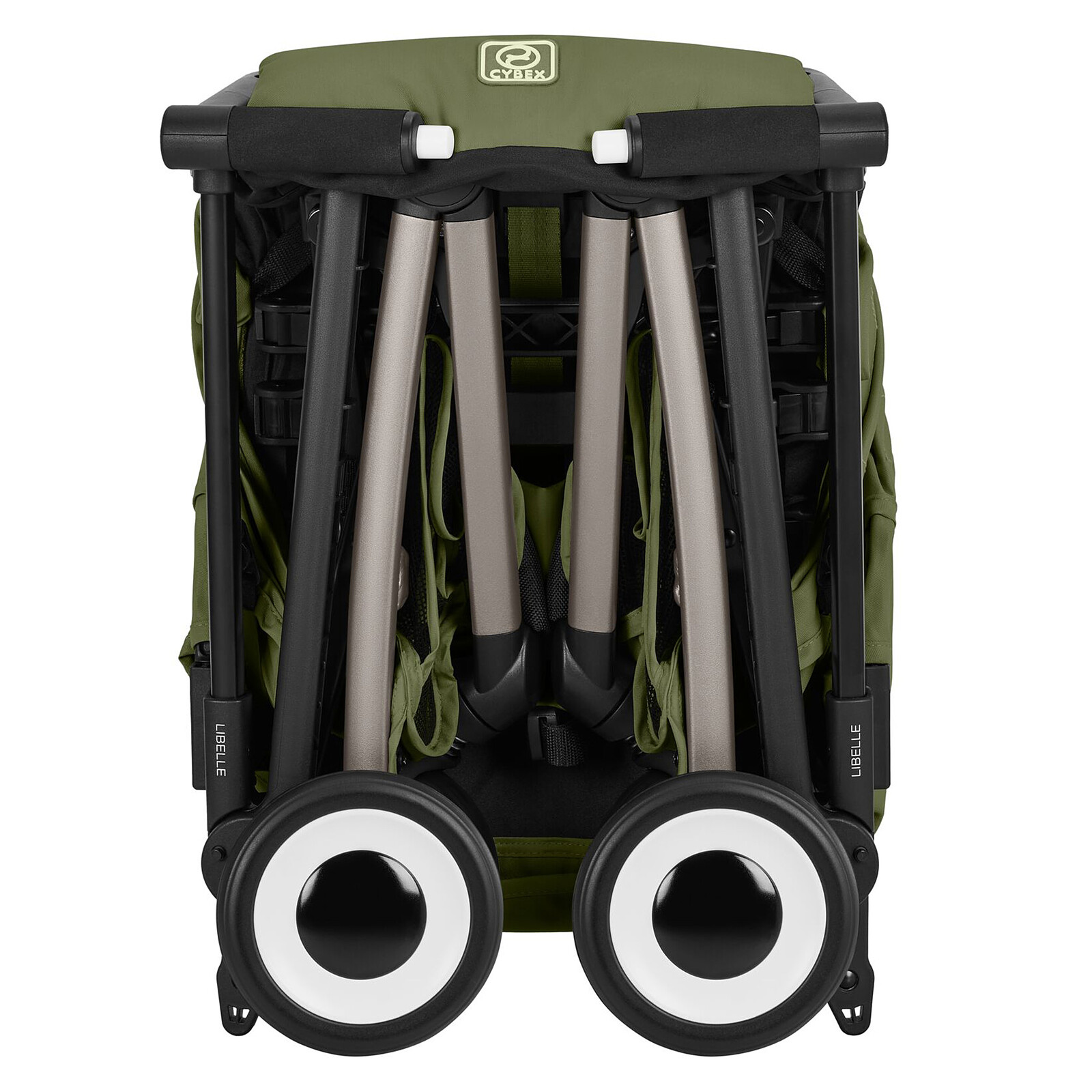Poussette Ultra-compacte Libelle 2026 Châssis Taupe - Moss Green pas cher